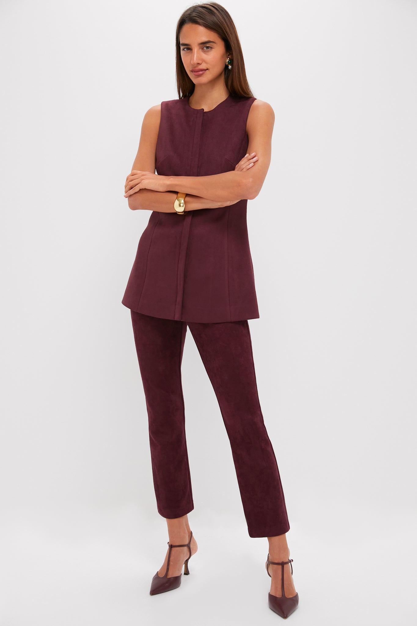 Winetasting Vegan Suede Rhoda Tunic Top