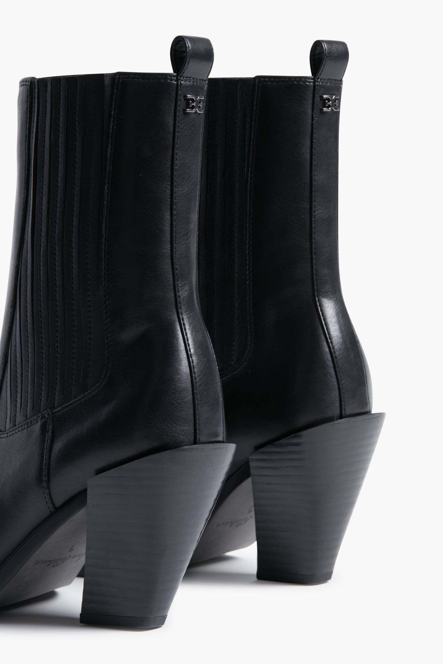 Black Leather Mandey Booties