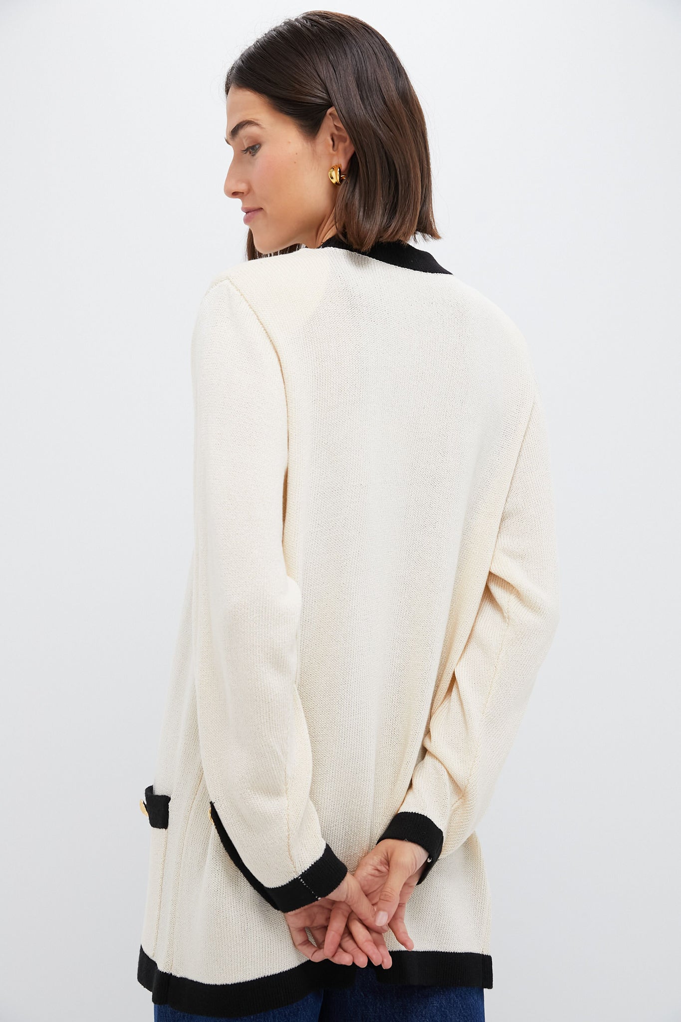 Cream and Black Georgie Sweater