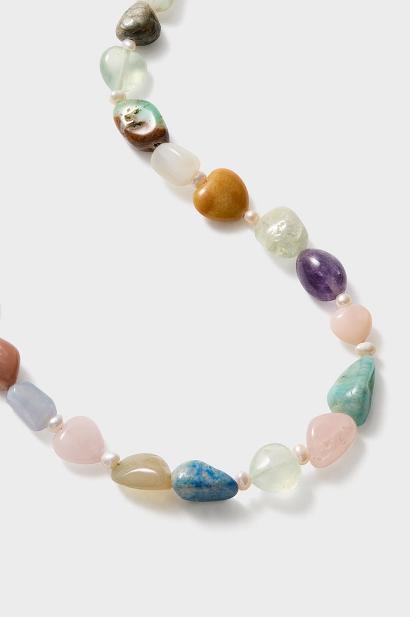 Pastel Gemstone Multi Brooke Necklace