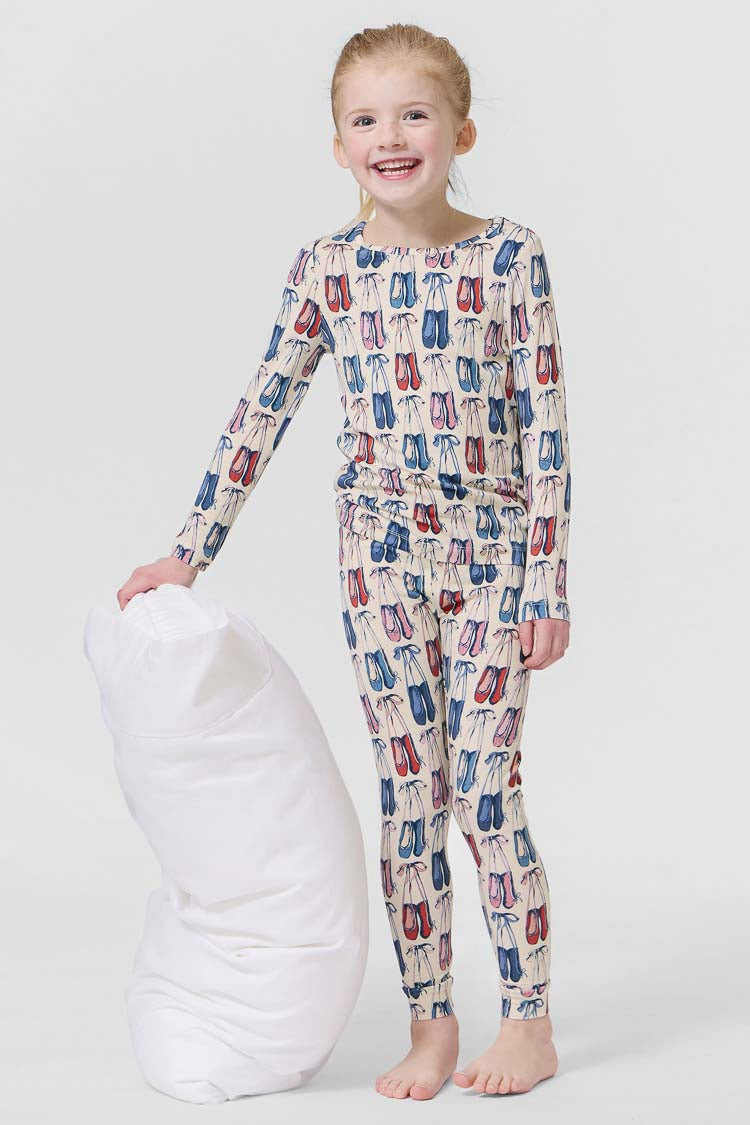 Ballet Slippers Kids Bamboo Pj Set