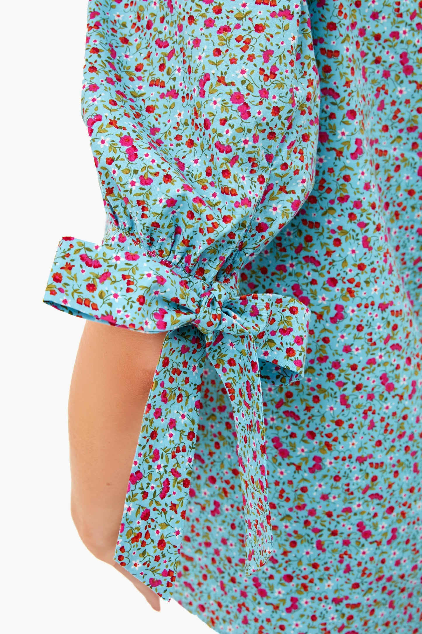 Blue Ditsy Floral Fiona Blouse