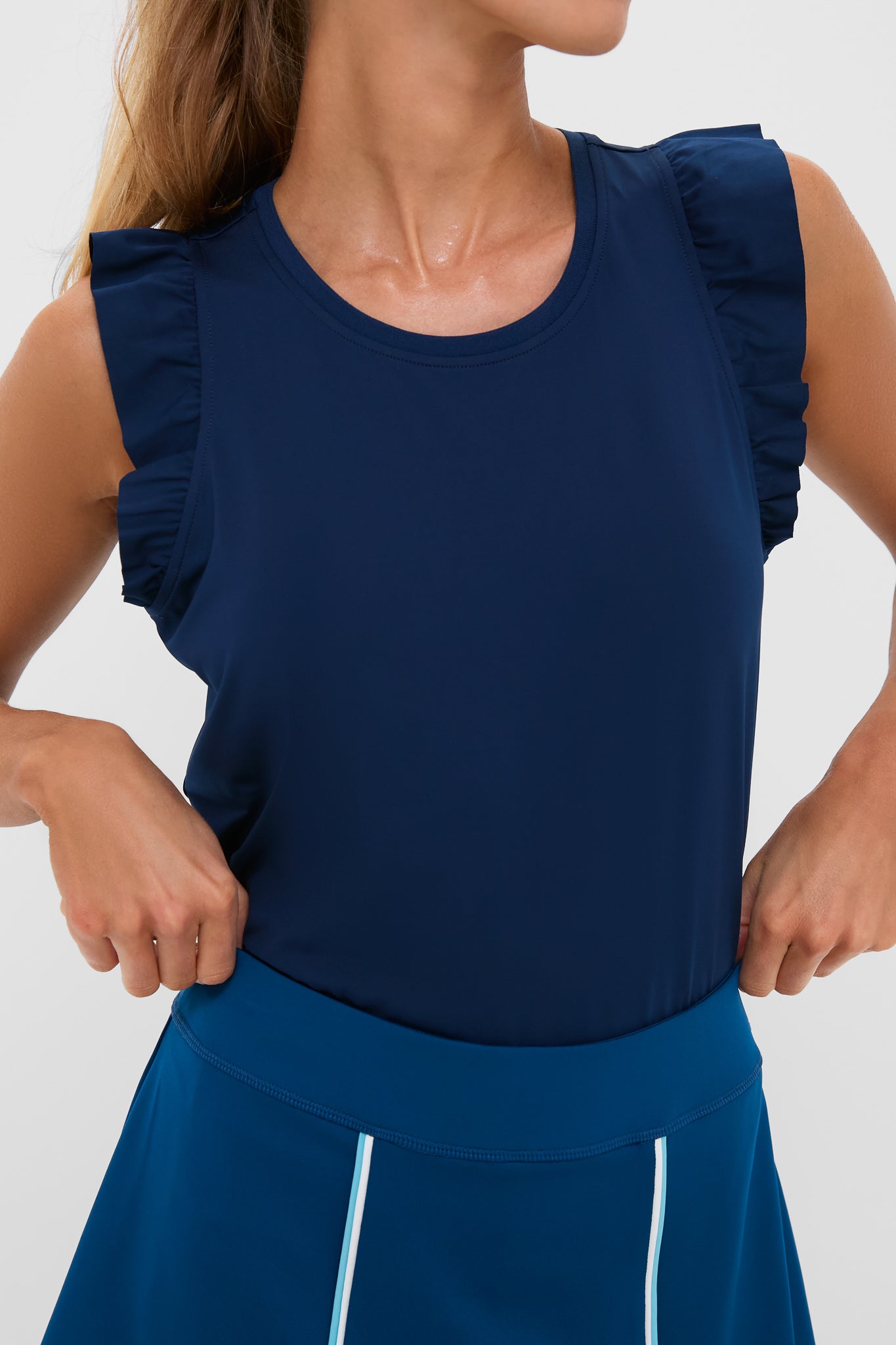 Poseidon Ruffle Performance Jersey Lea Tank