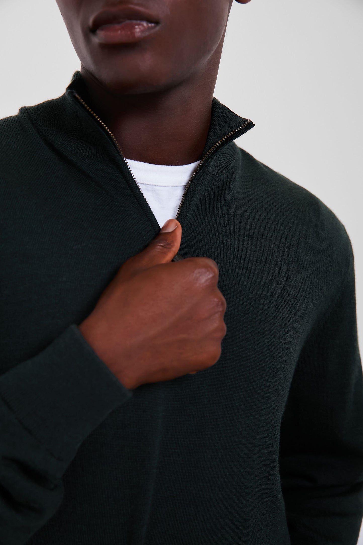 Olive Gamlin Half Zip Sweater