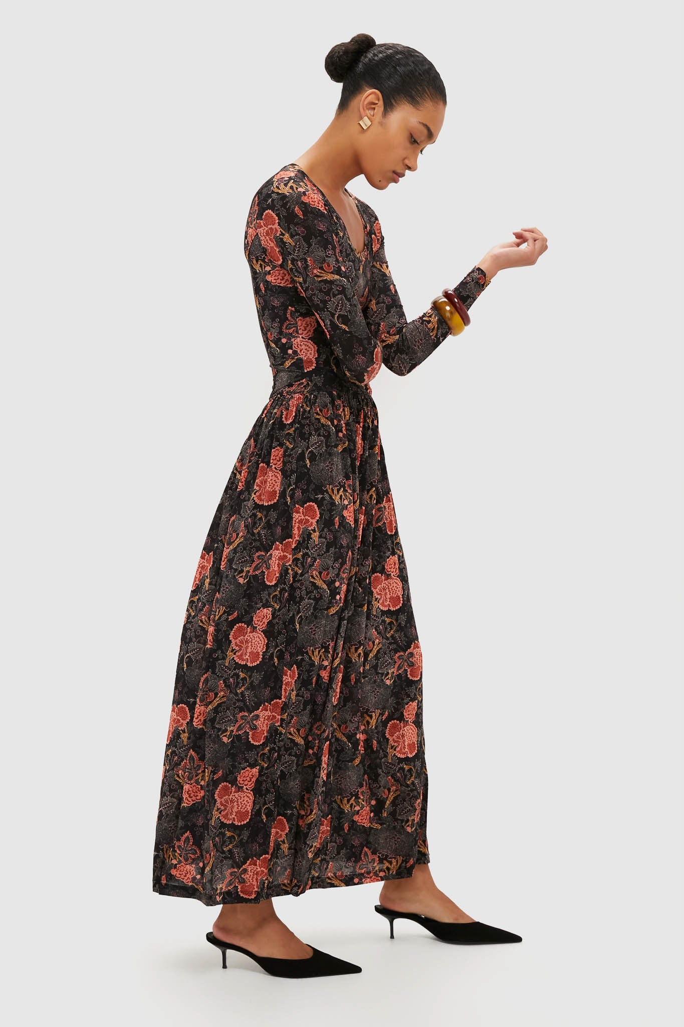 Night Lily Amal Jersey U-Neck Dress