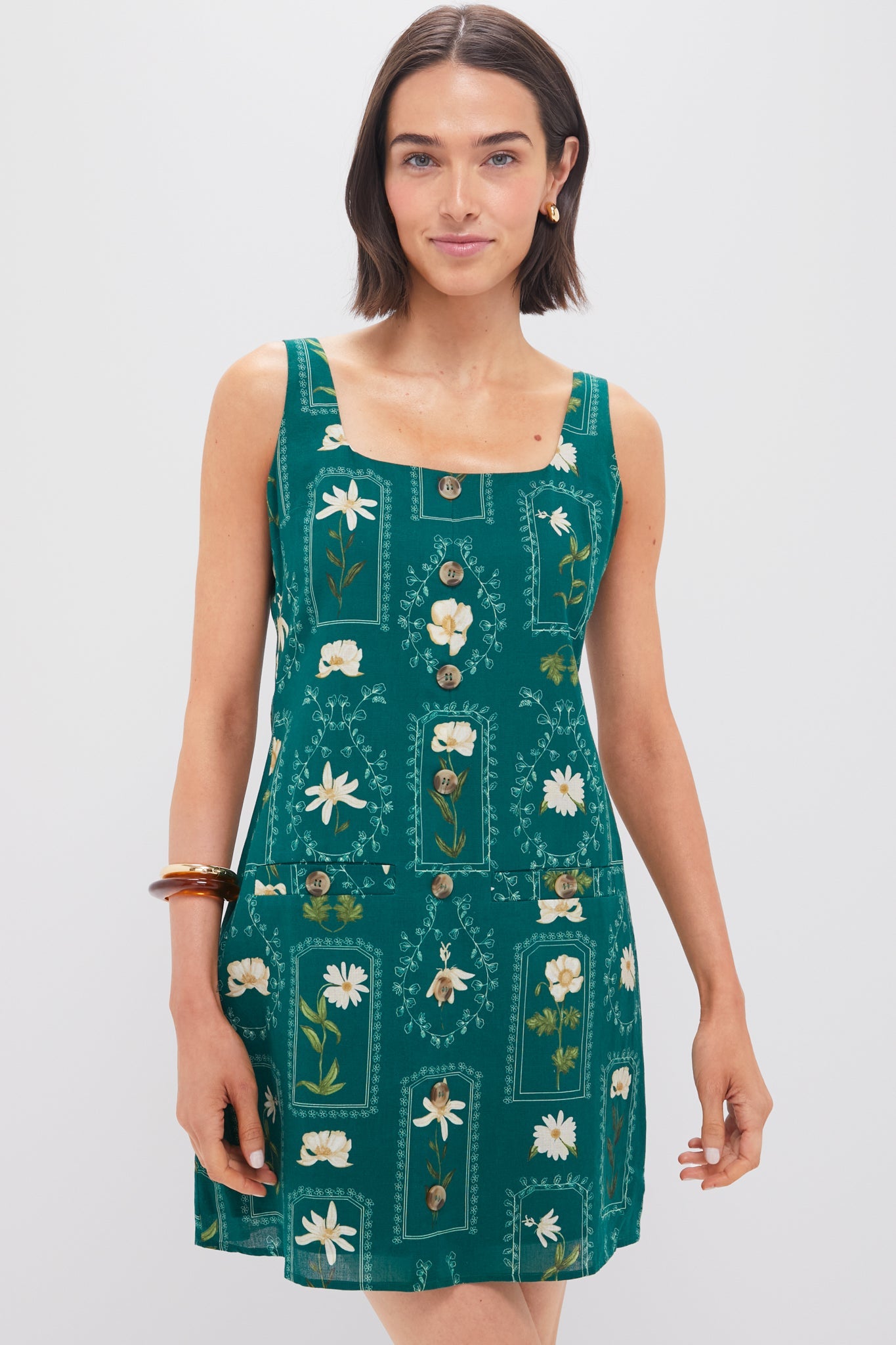 Teal Stem Merrit Mini Dress