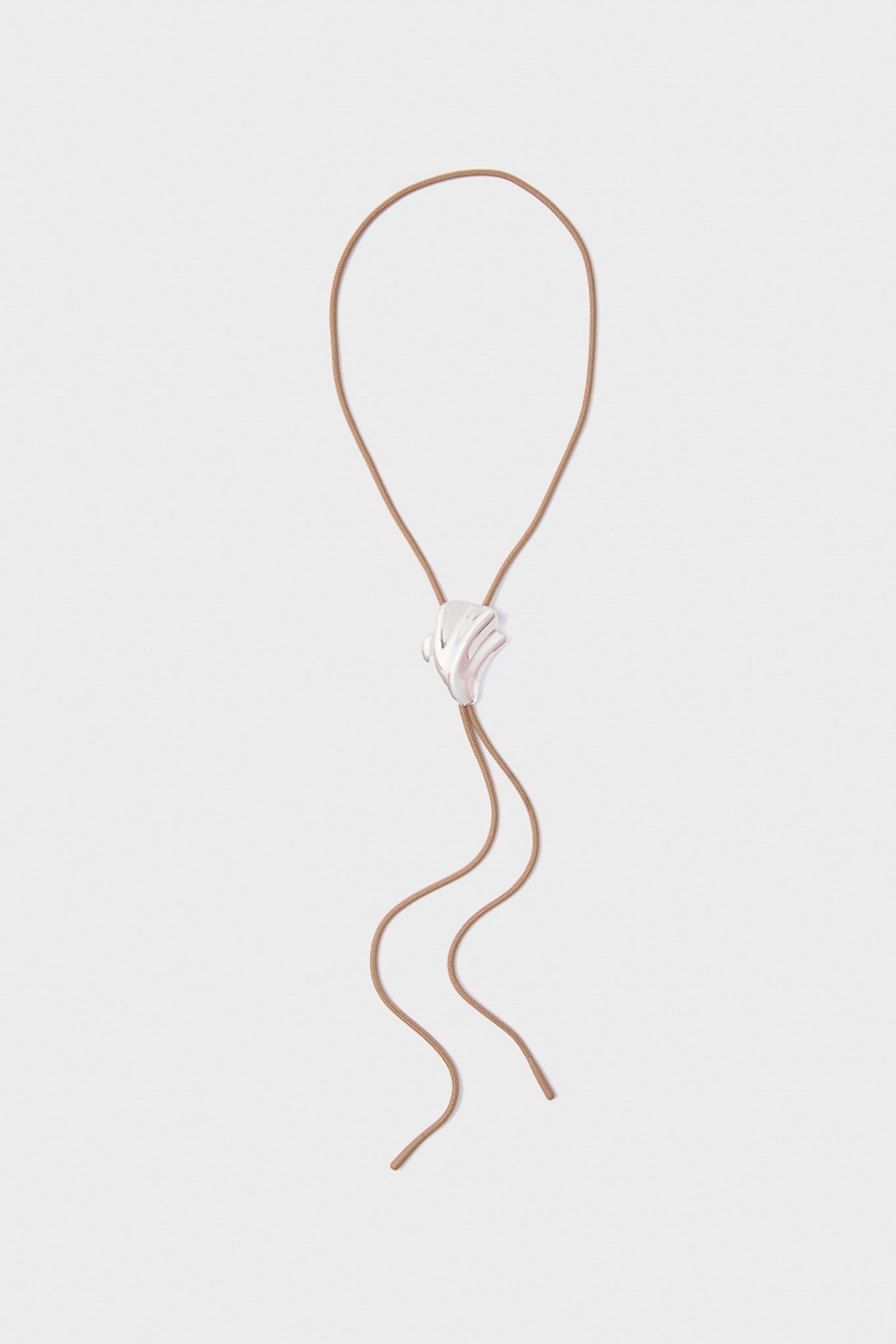 High Polish Silver Lydia Bolo Tie Necklace