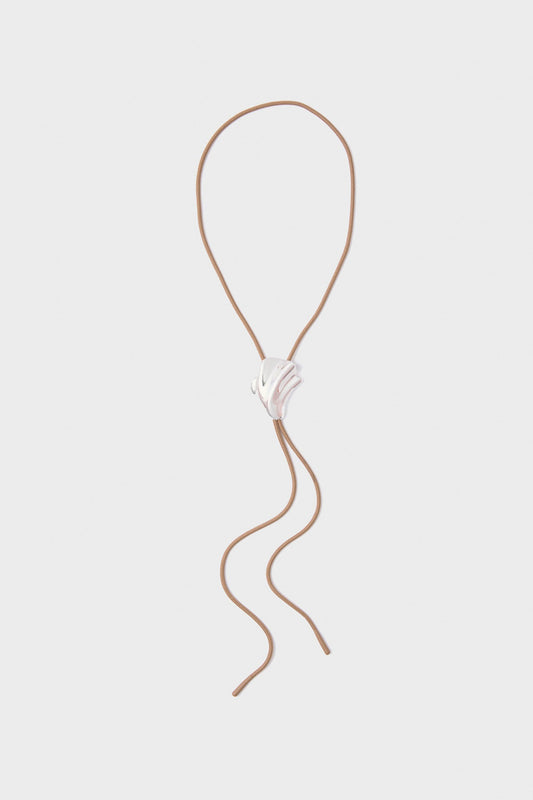 High Polish Silver Lydia Bolo Tie Necklace