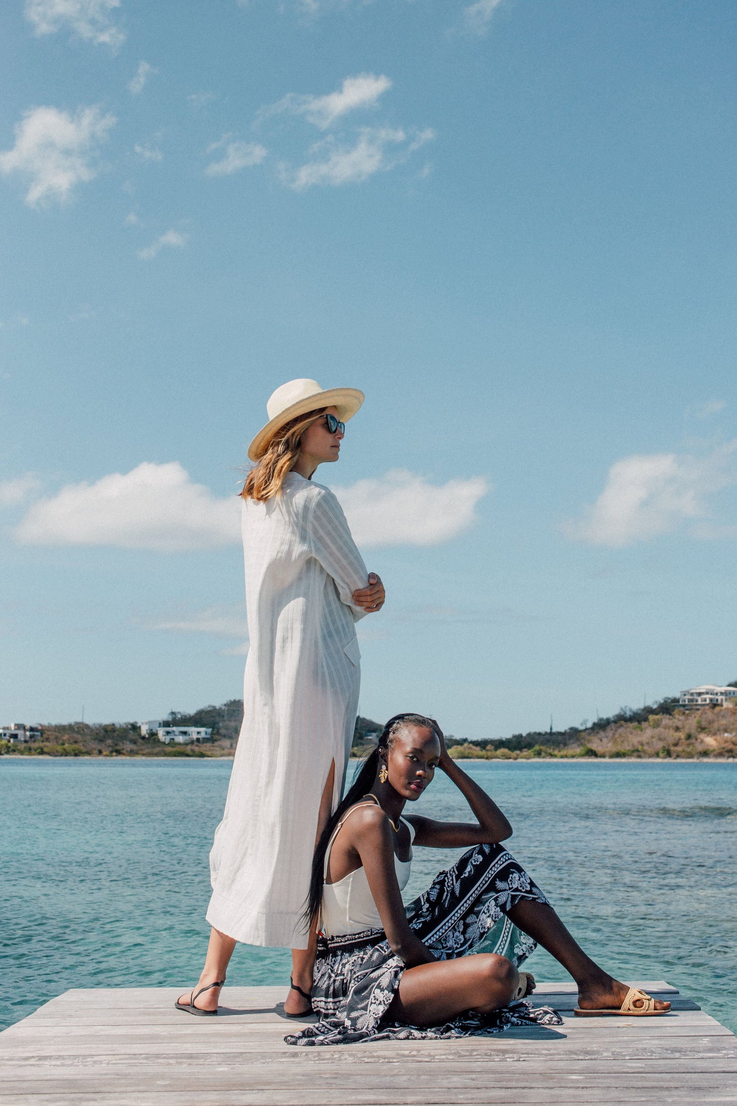 White Carolina Caftan