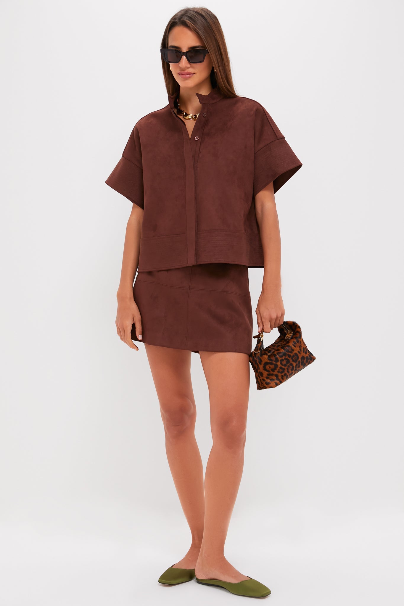 Ganache Vegan Suede Meg Mini Skirt