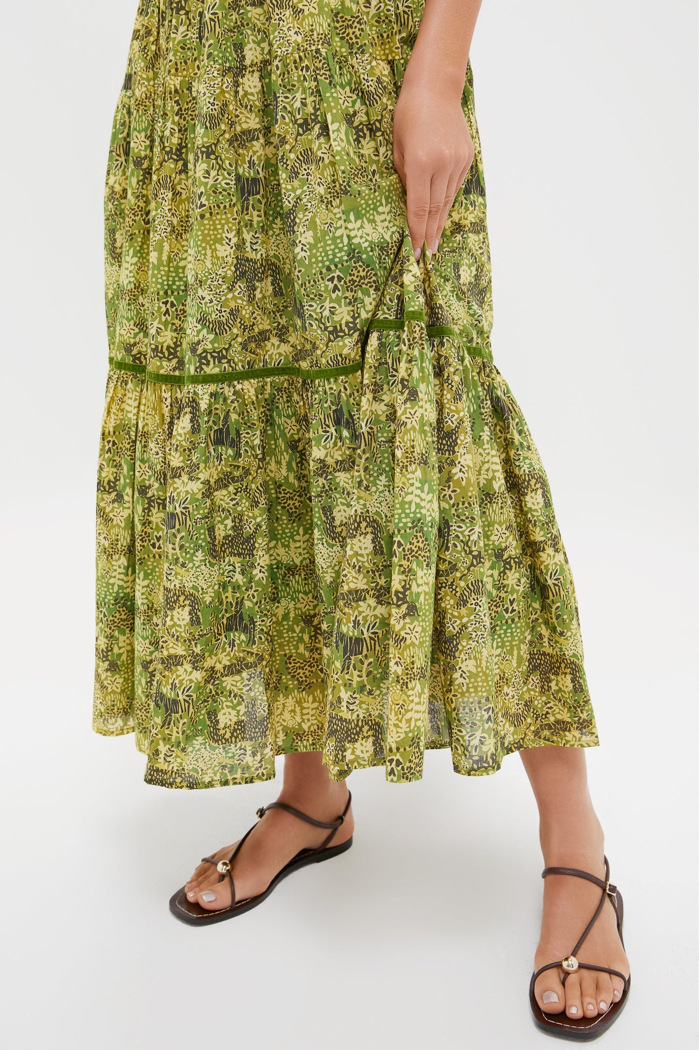 Green Tiger Percy Midi Dress