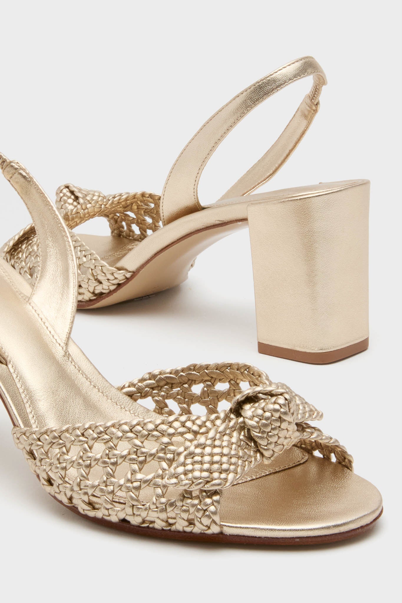 Golden Easy Clarita Block 75 Tresse Heels