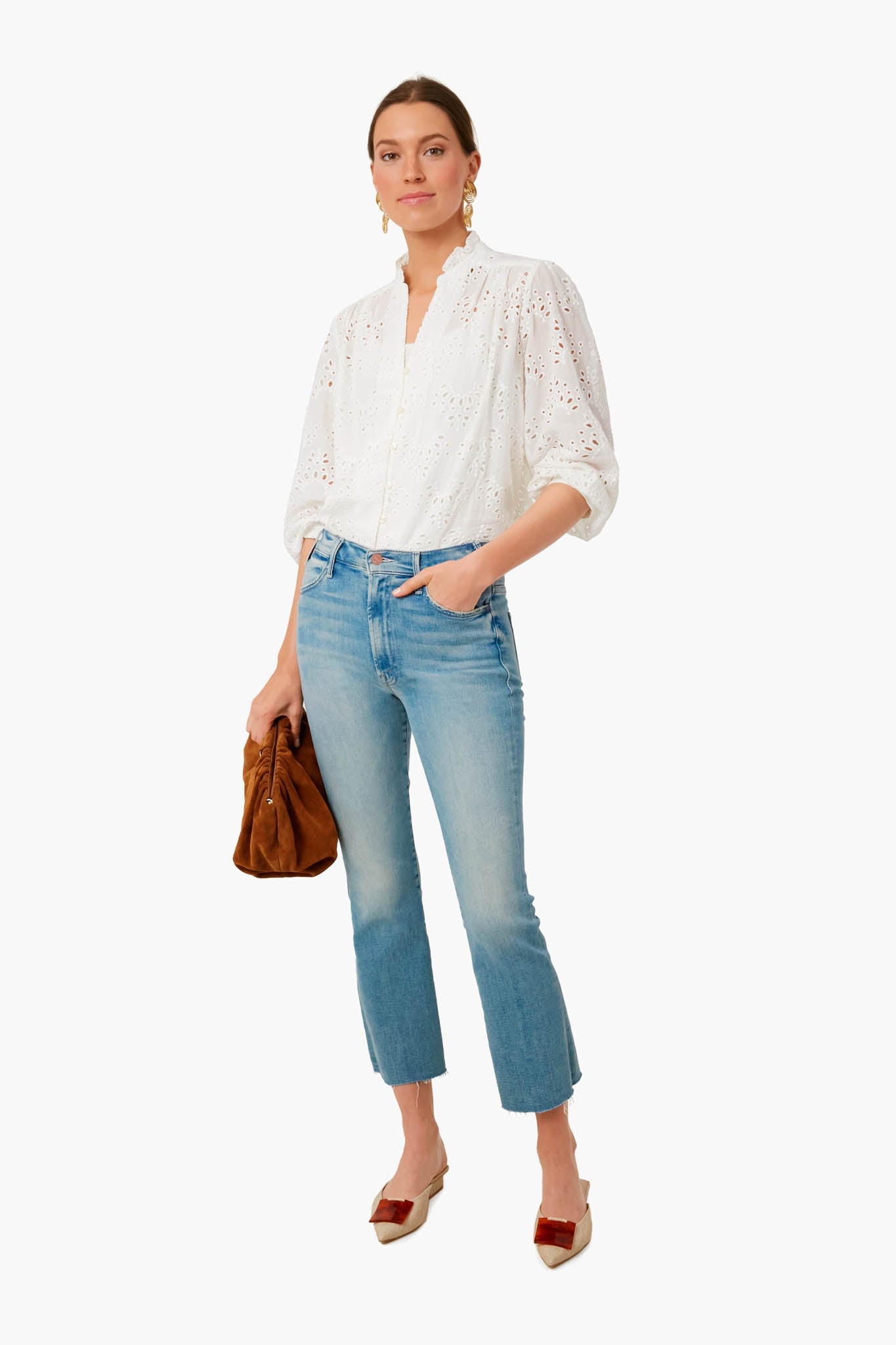 White Eyelet Quincy Blouse