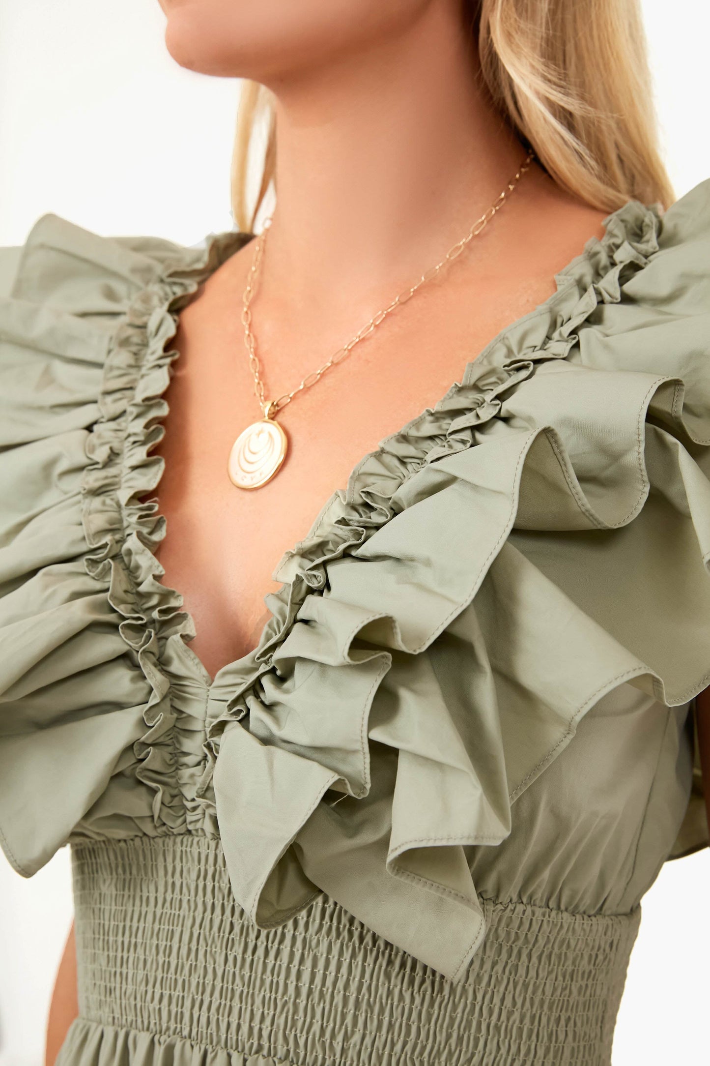 Sage Construct Midi Dress