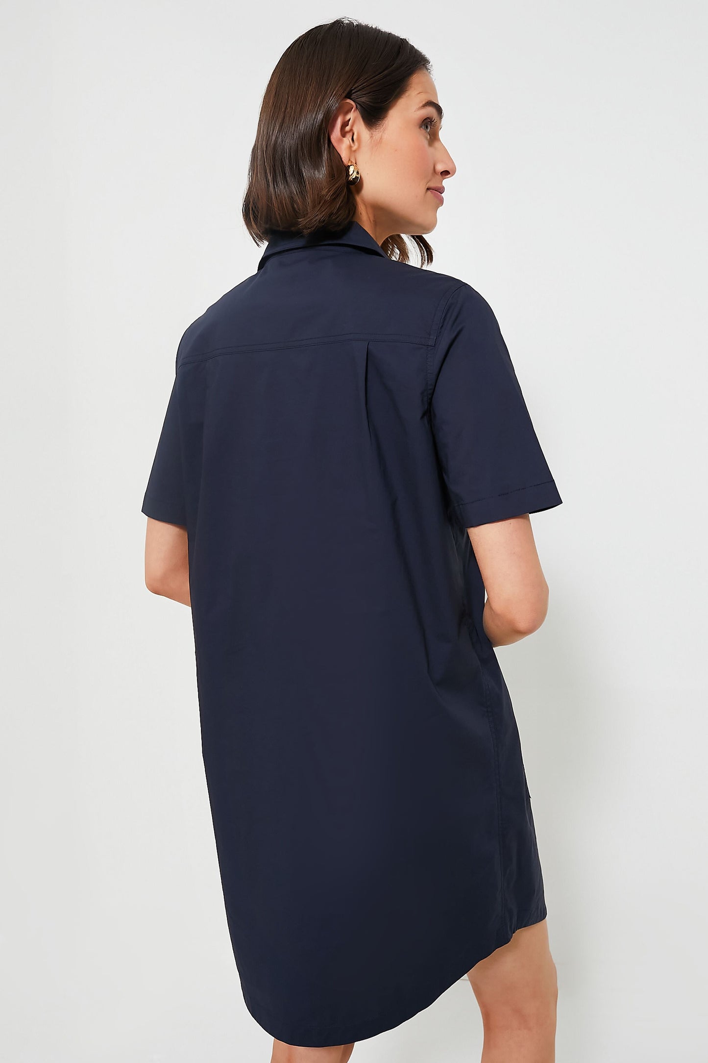 Navy Lightweight Poplin Nala Dress