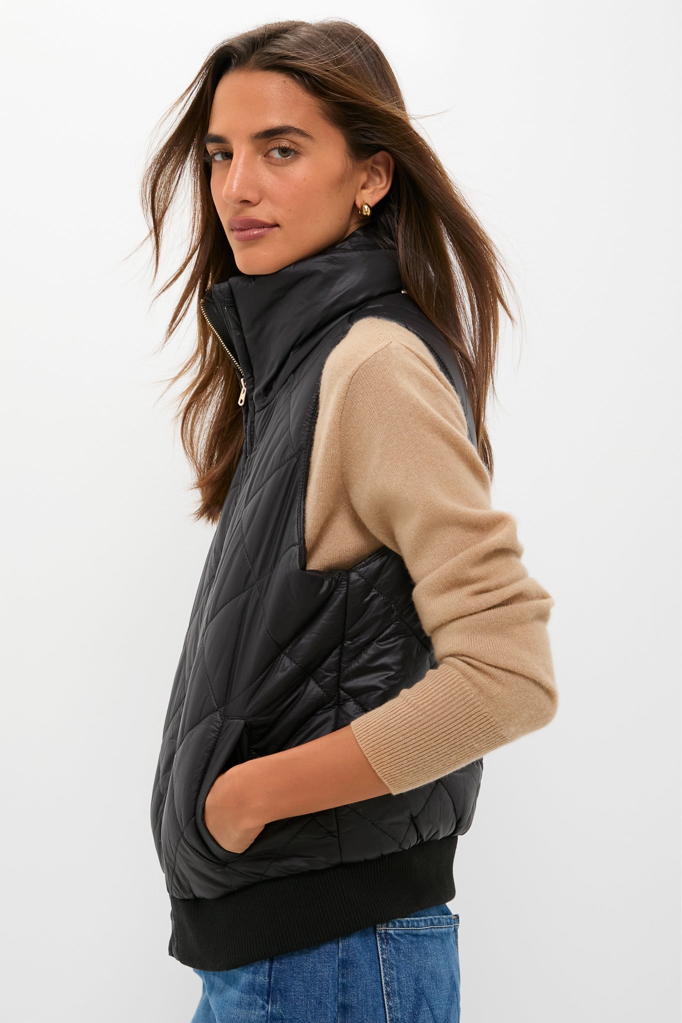 Black Jackson Quilted Vest