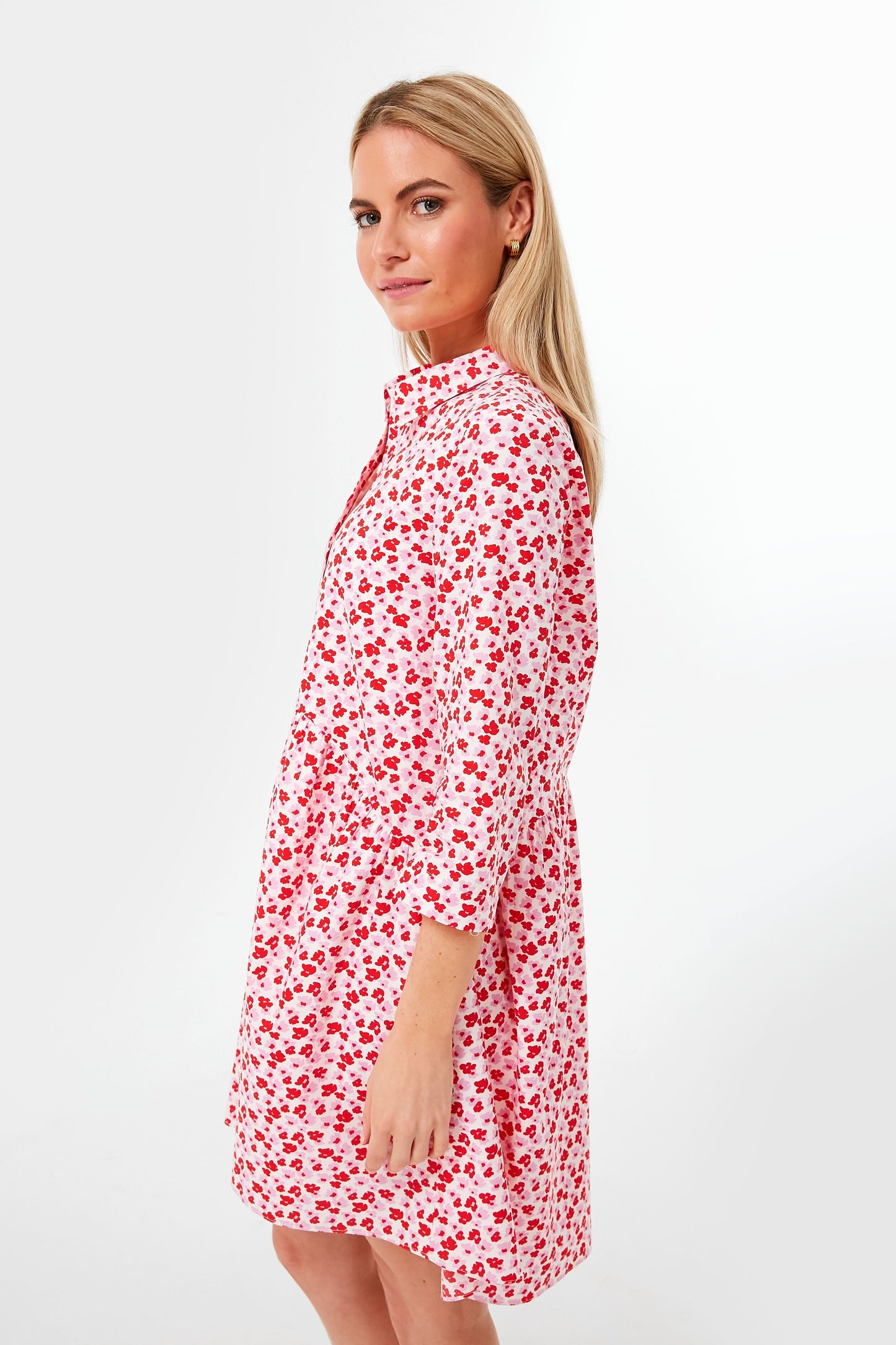 Pink and Red Floral Valentina Mini Dress