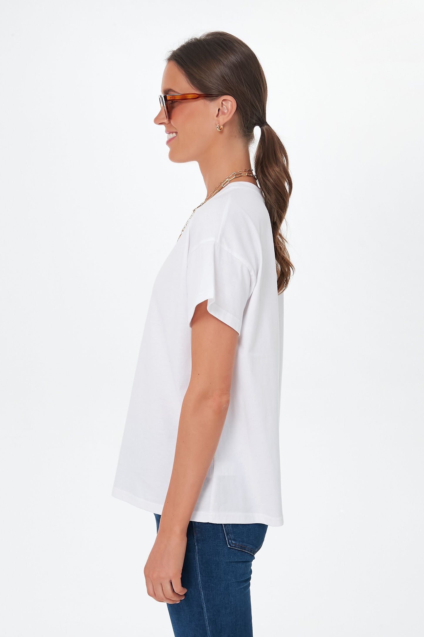White Julia Tee