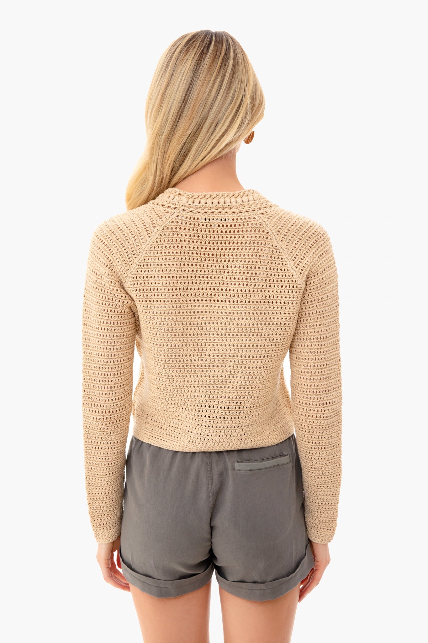 Straw Crochet Cardigan