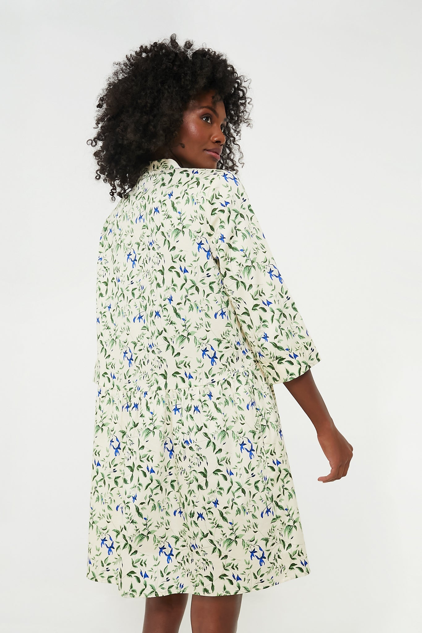 Lapis Iris Royal Shirt Dress