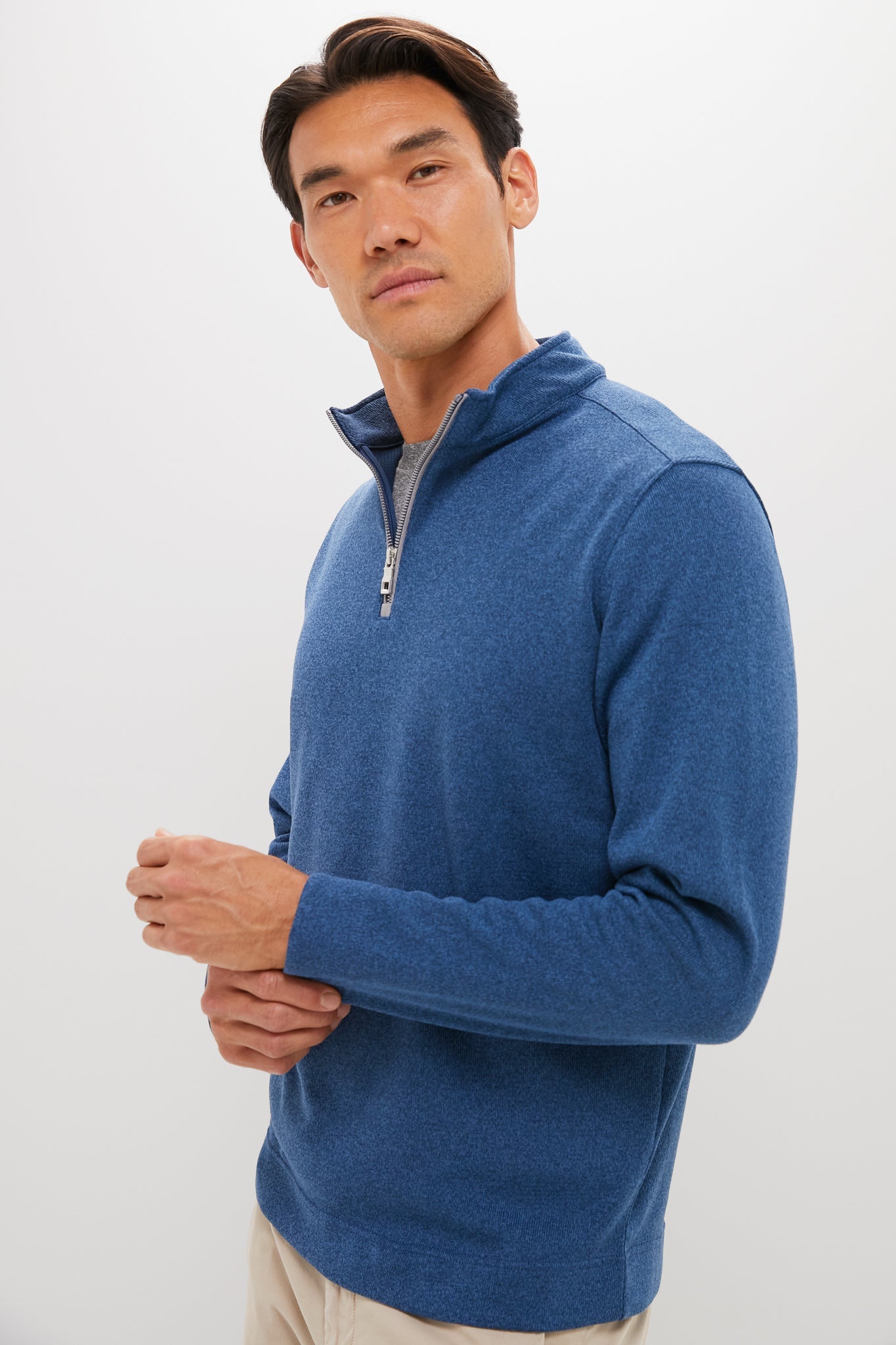 Blue Haze Crown Sweater Fleece Quarter Zip