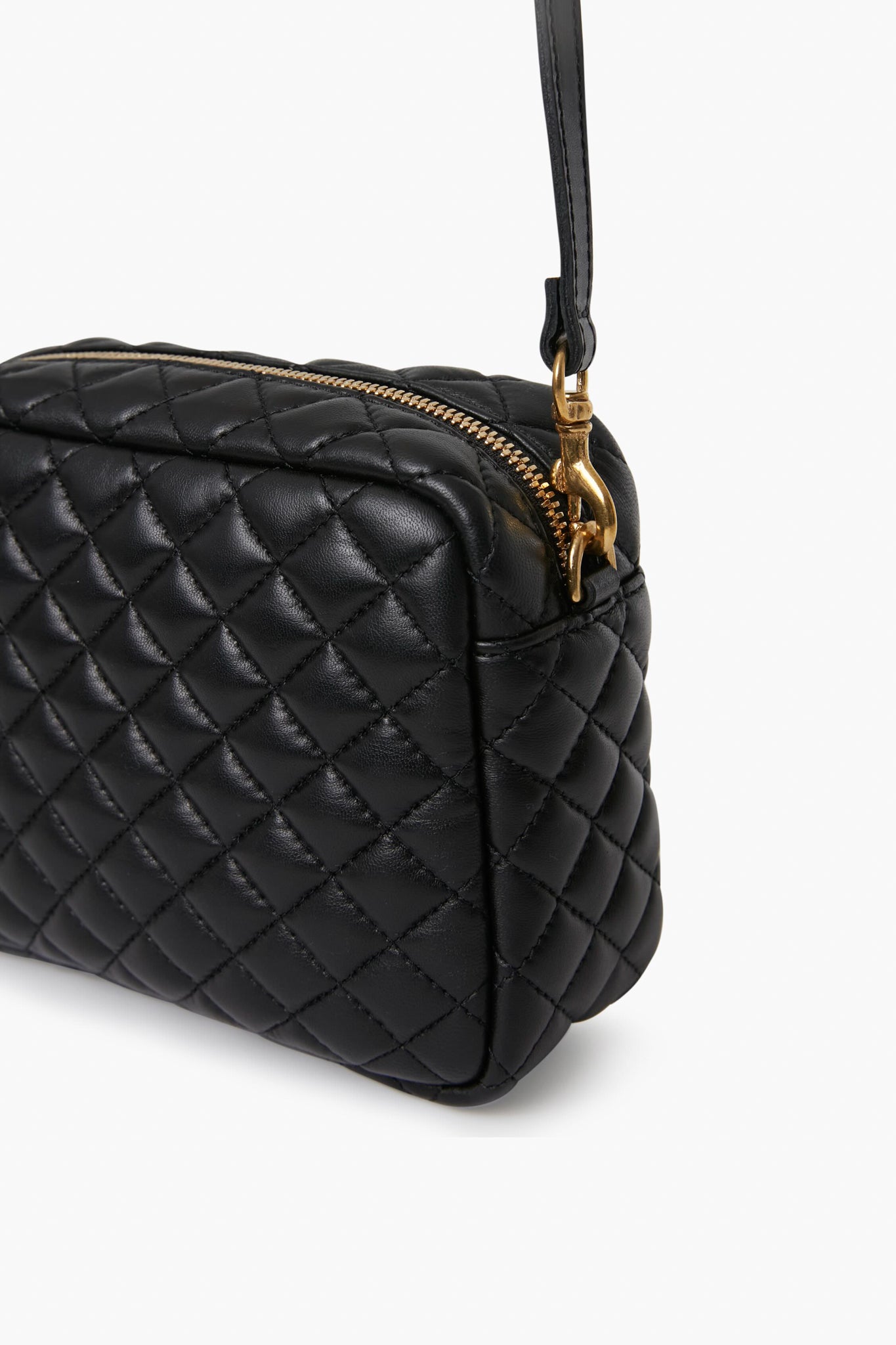 Black Quilted Midi Sac