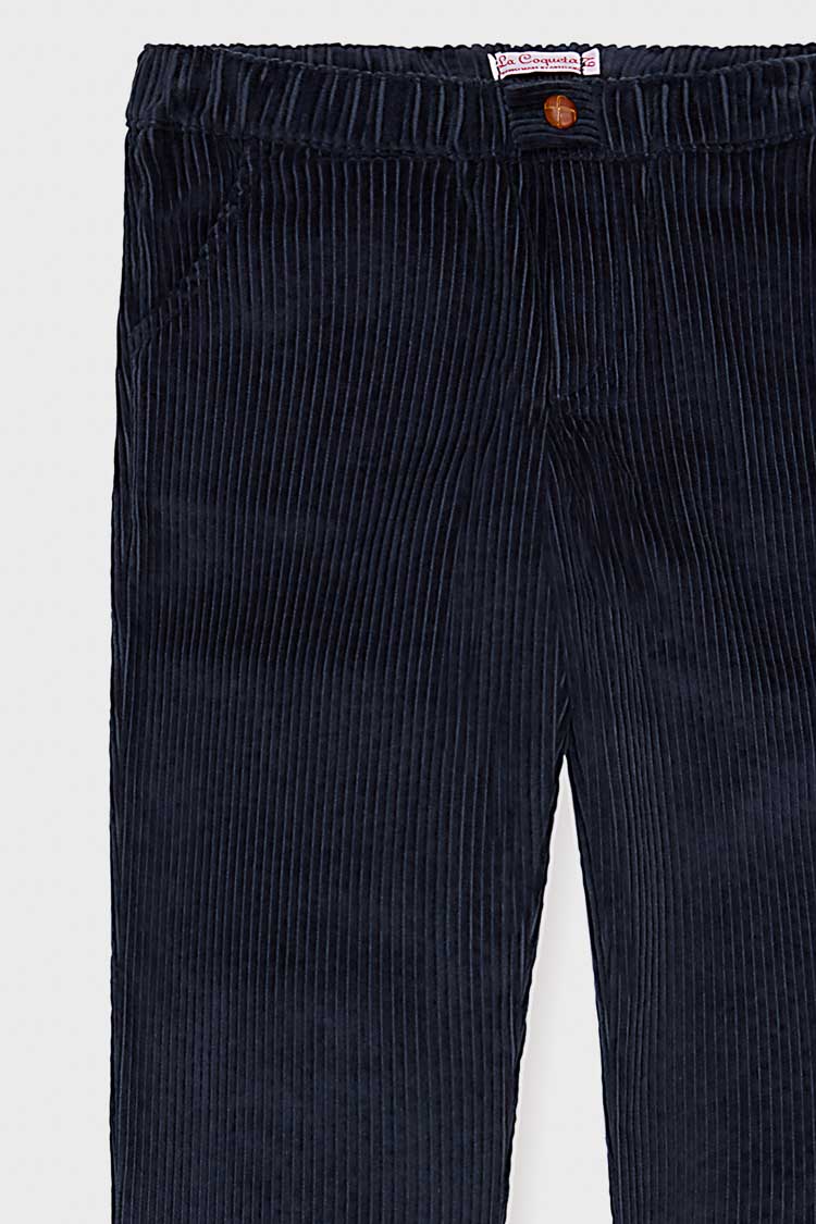 Dark Blue Benito Corduroy Boy Trousers