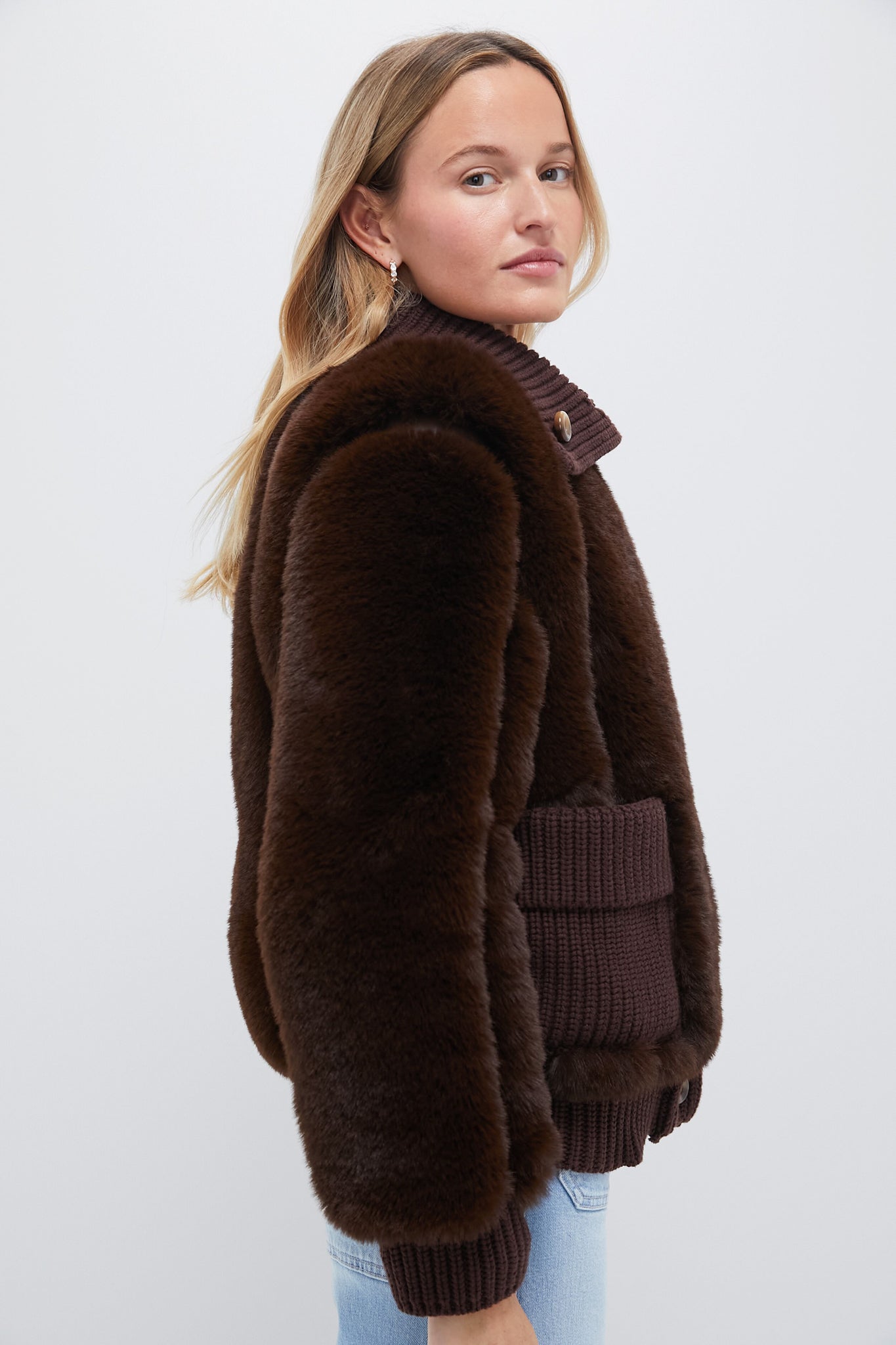 Mahogany Faux Fur Walden Jacket