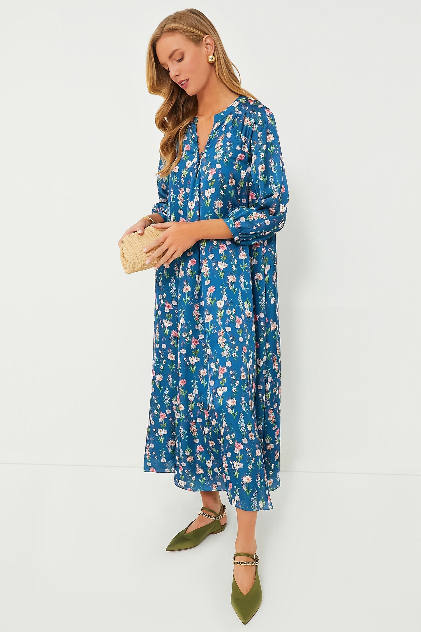 Navy Floral Zoe Maxi Dress