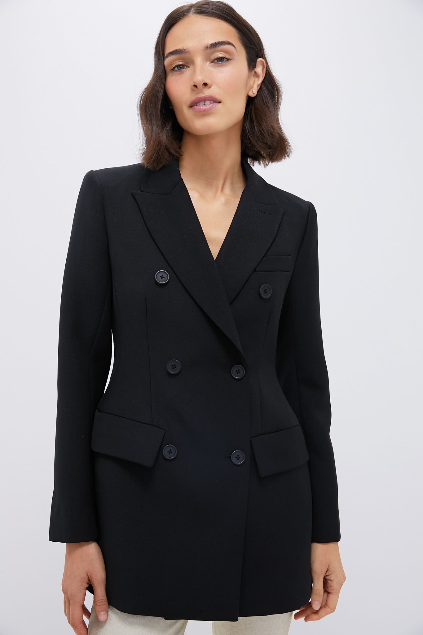 Black Sculpted Olivier Blazer