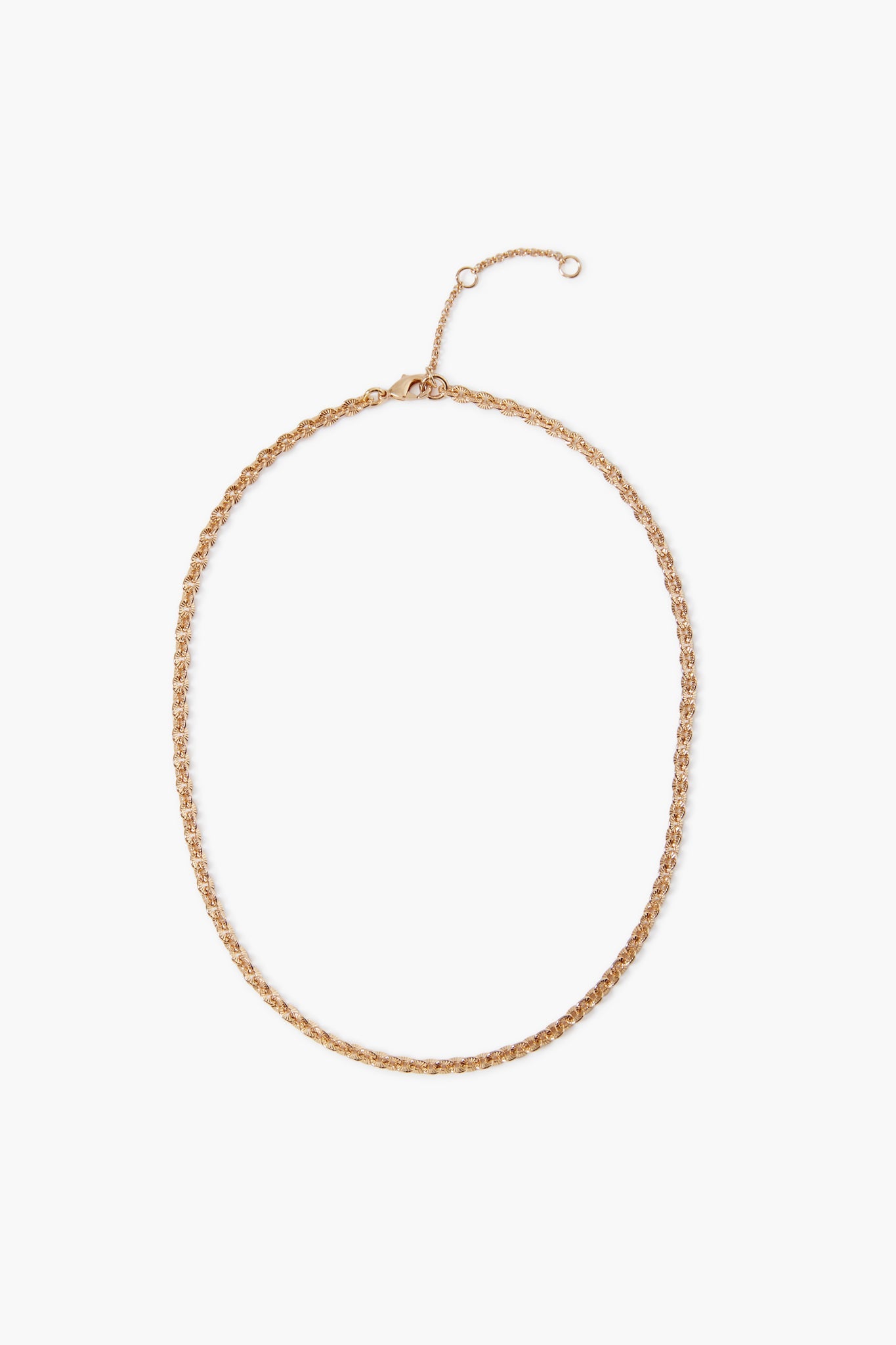 Textured Cable Link Necklace