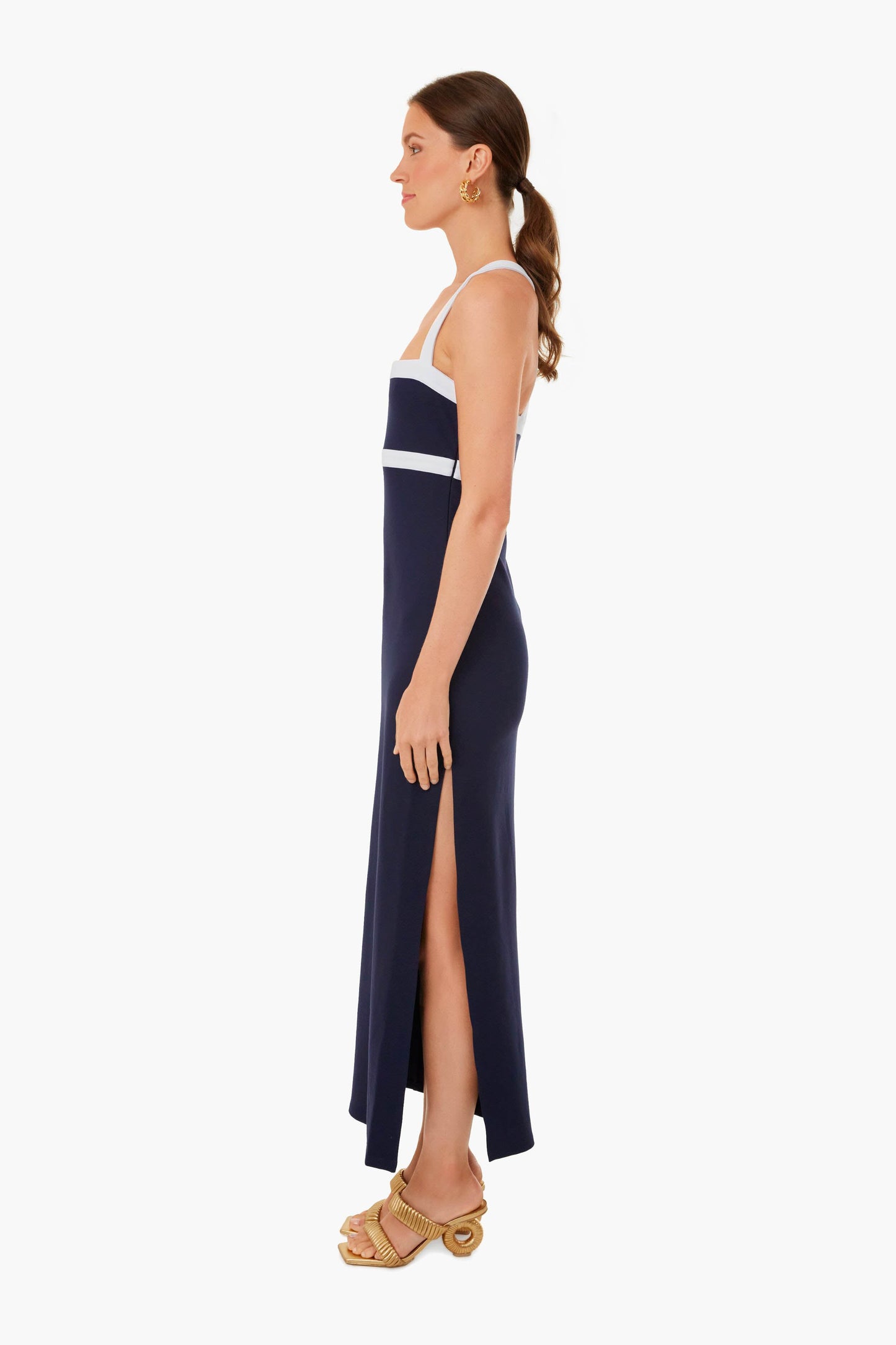 Navy Augustine Midi Dress