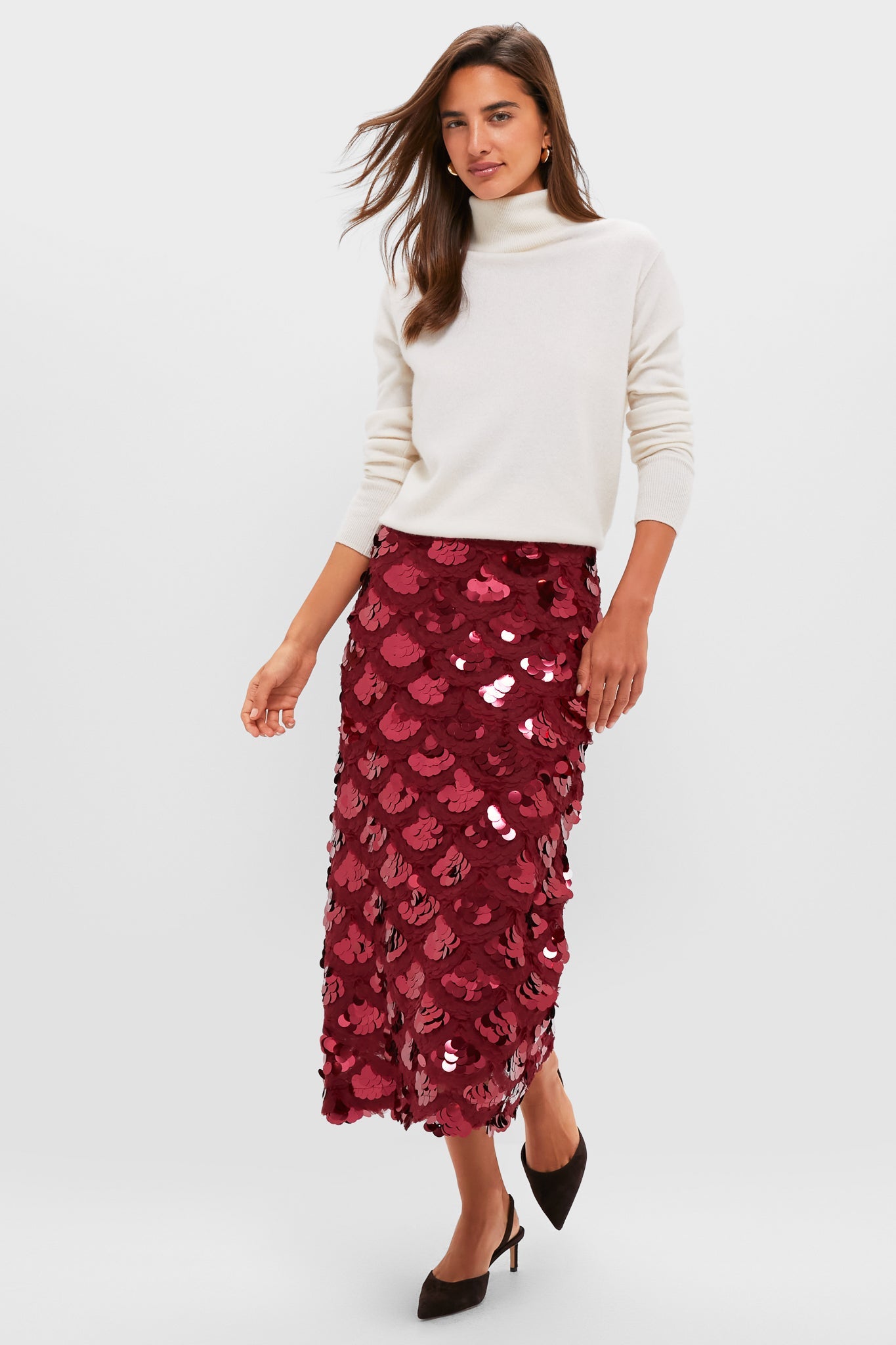 Ruby Paillette Mona Maxi Skirt