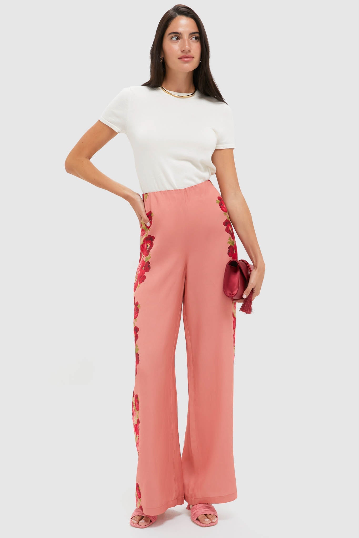 Coral Poppy Pierre Pants