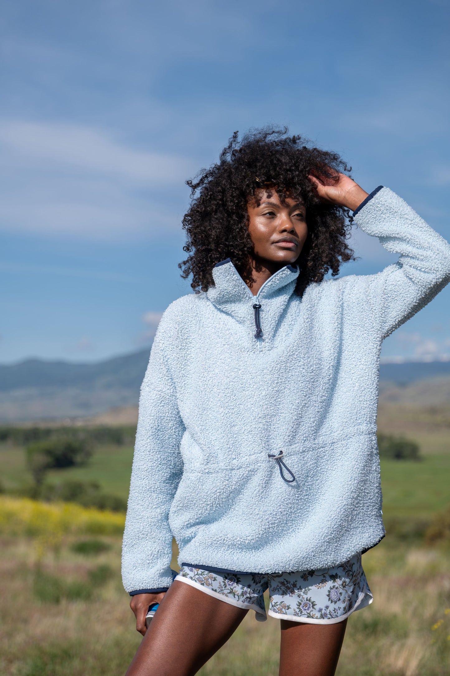 Light Blue Wildflower Jane Tennis Short