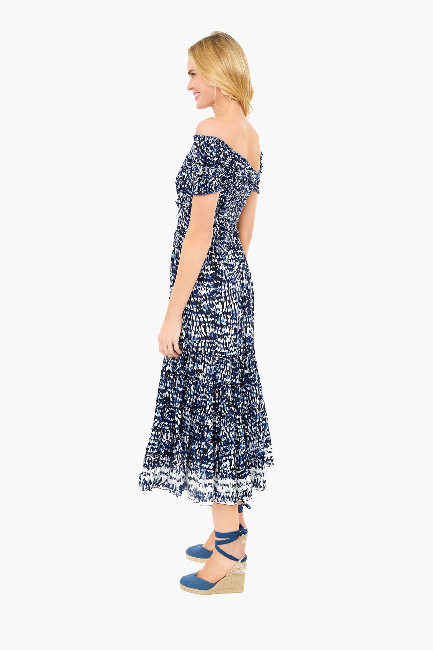 Blue Tiedye Soledad Midi Dress