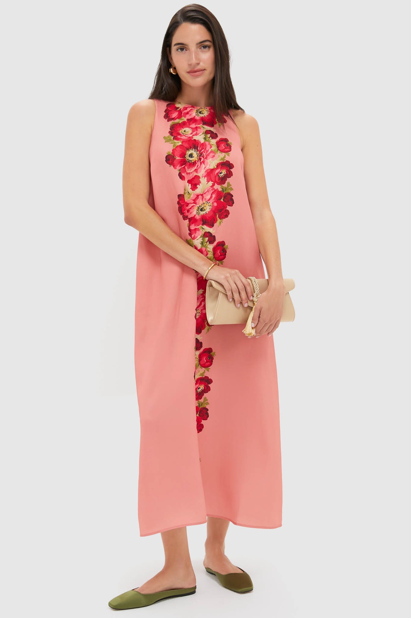 Coral Poppy Portia Dress