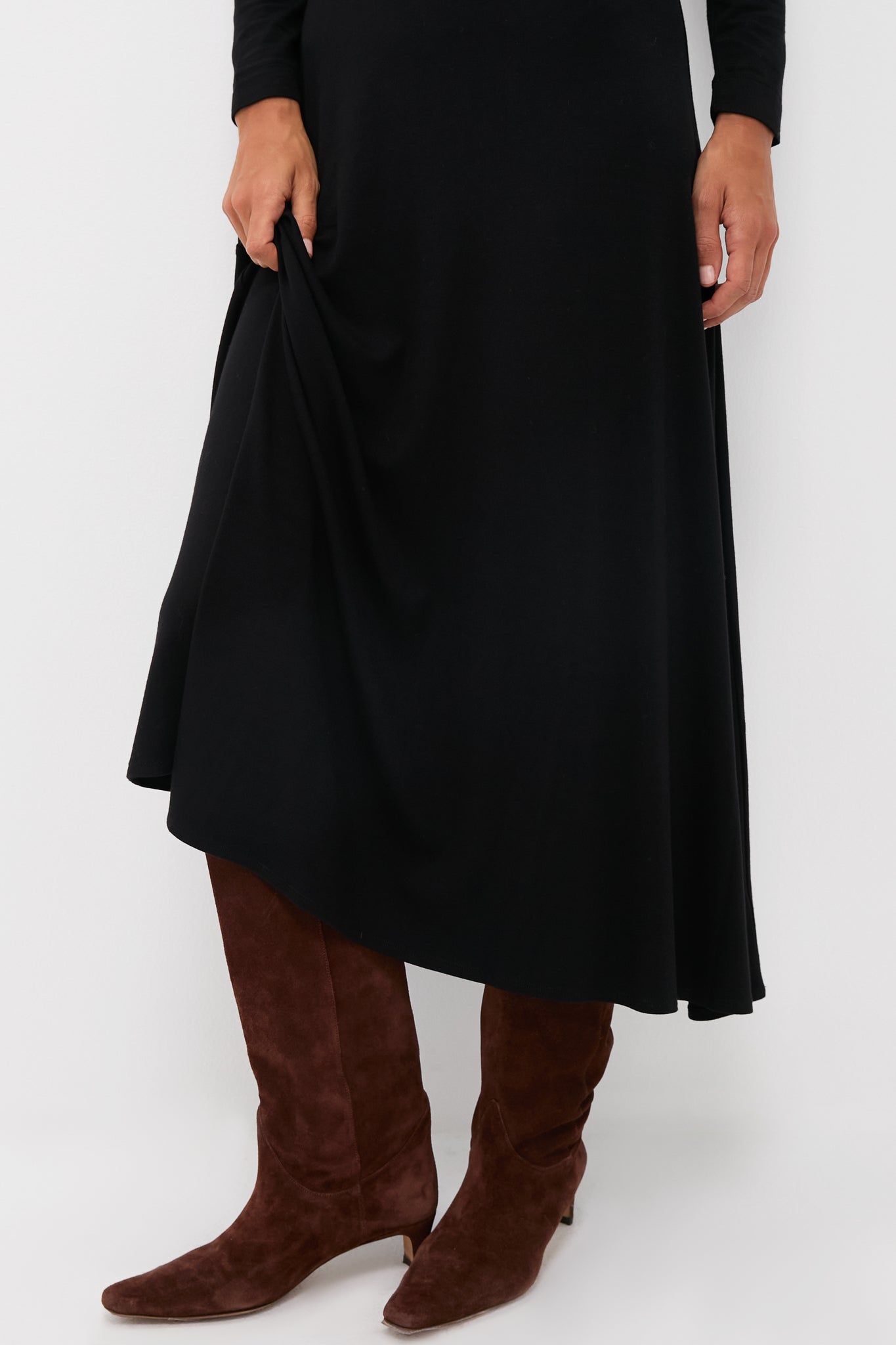 Black Long Sleeve Sara Maxi Dress