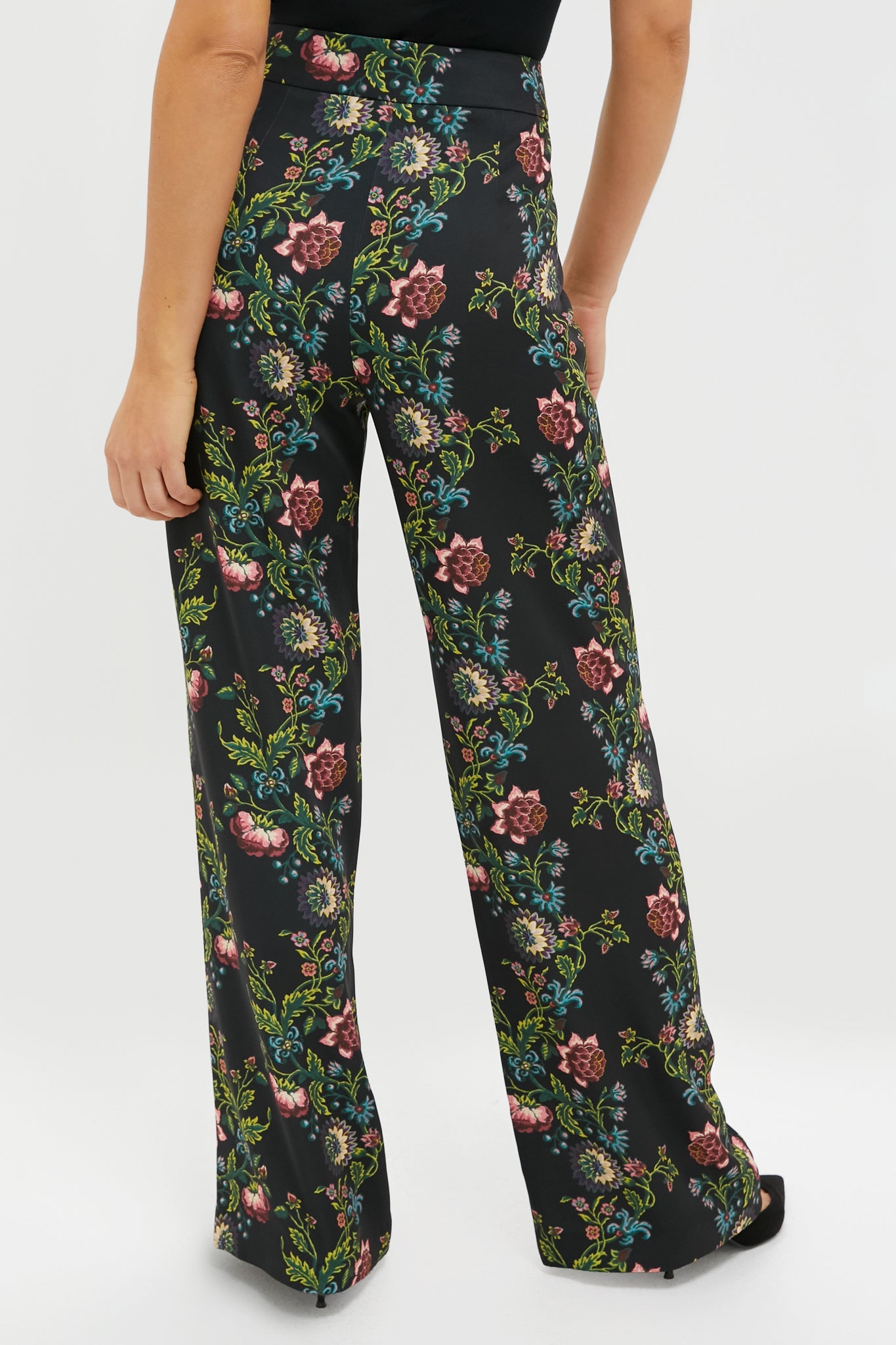 Midnight Moonflower Drapey Twill Erin Pants