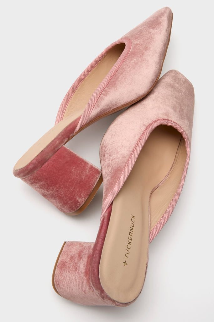 Blush Velvet Tilda Mules