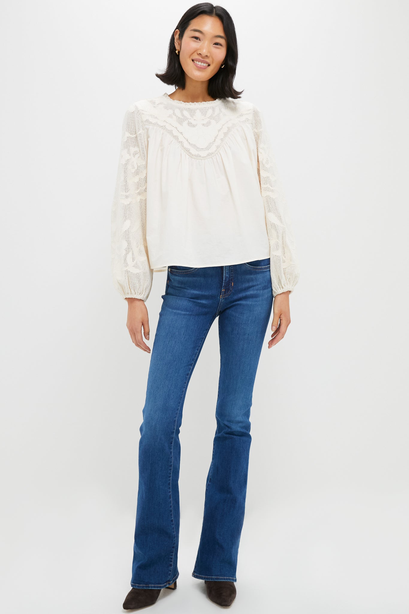 Ivory Patchwork Embroidered Cressida Blouse
