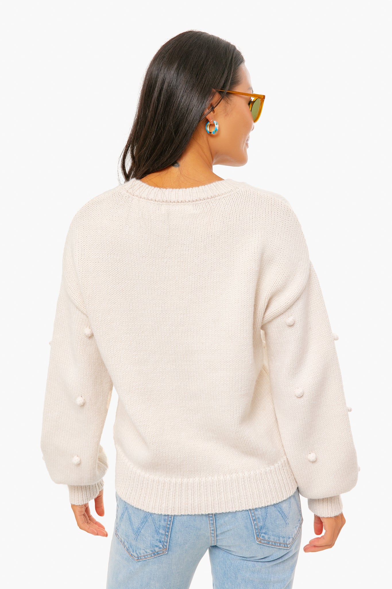 Oatmeal Pom Pom Sweater
