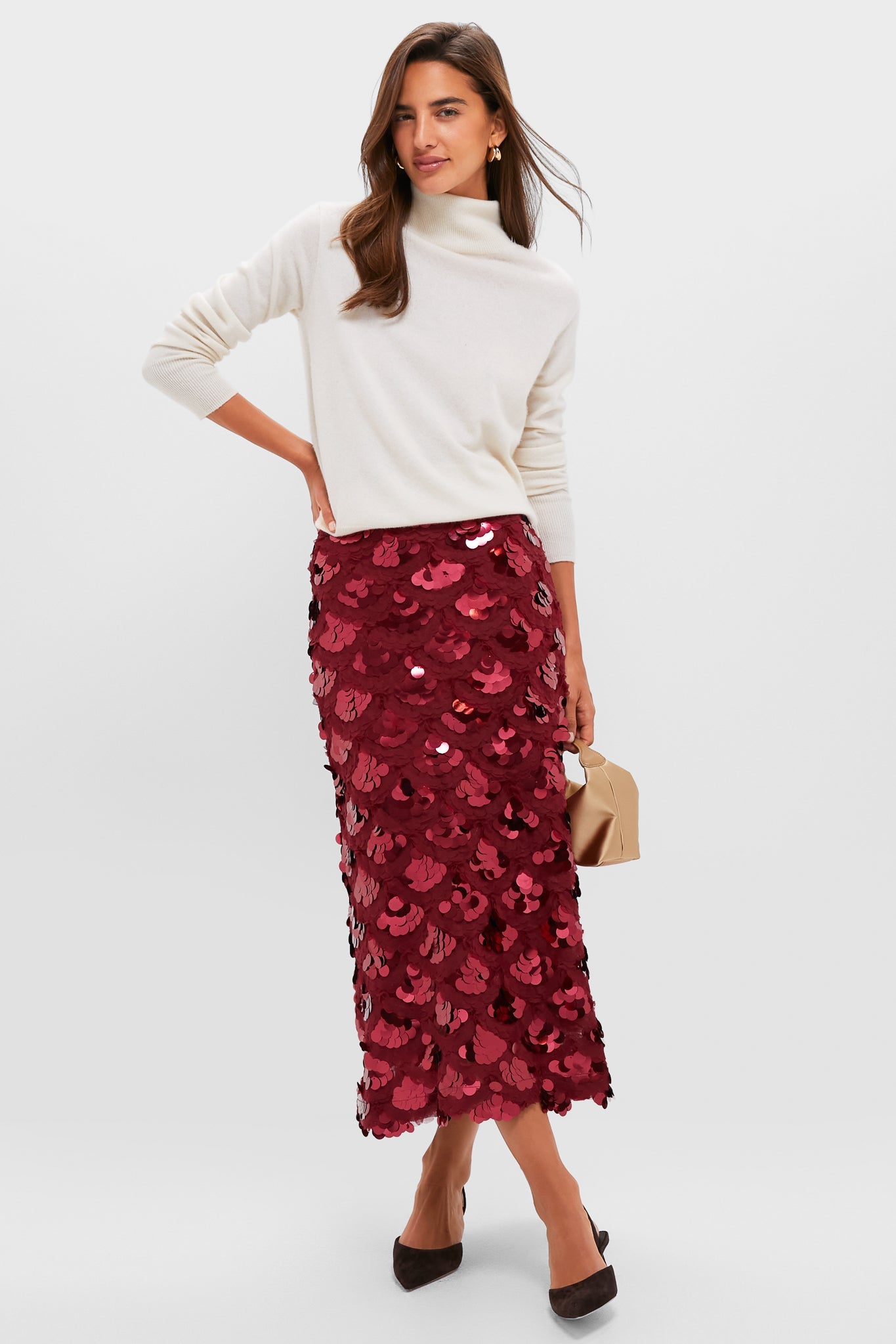 Ruby Paillette Mona Maxi Skirt