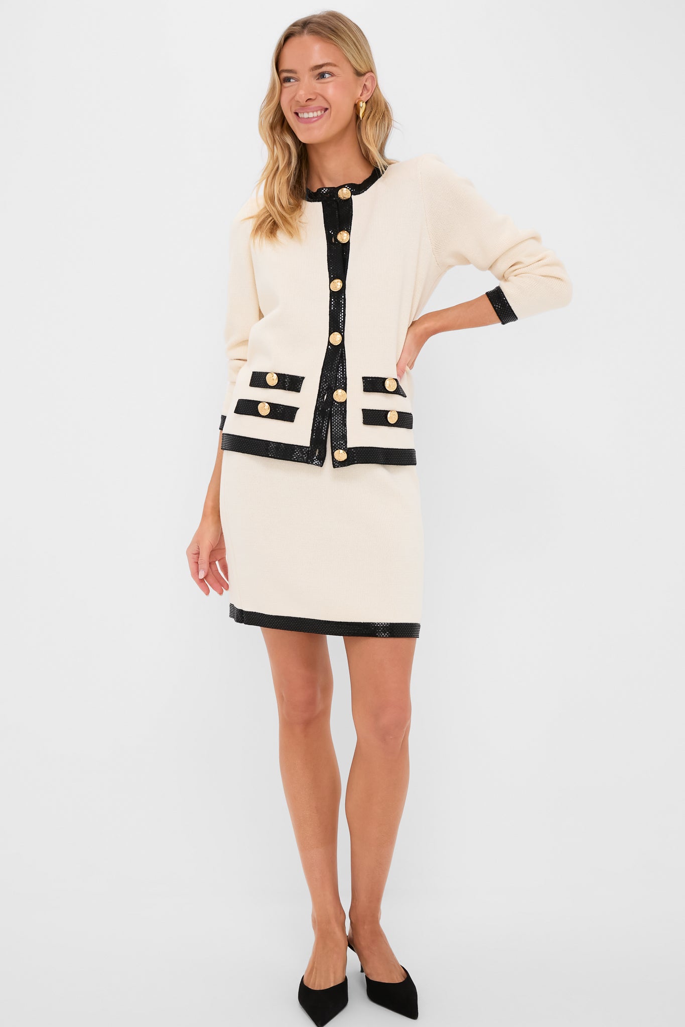 Cream Knit Kennan Skirt