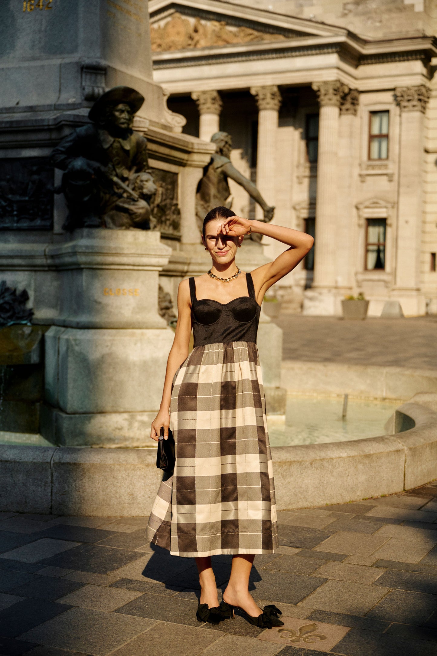 Mairead Check Plaid Maria Dress