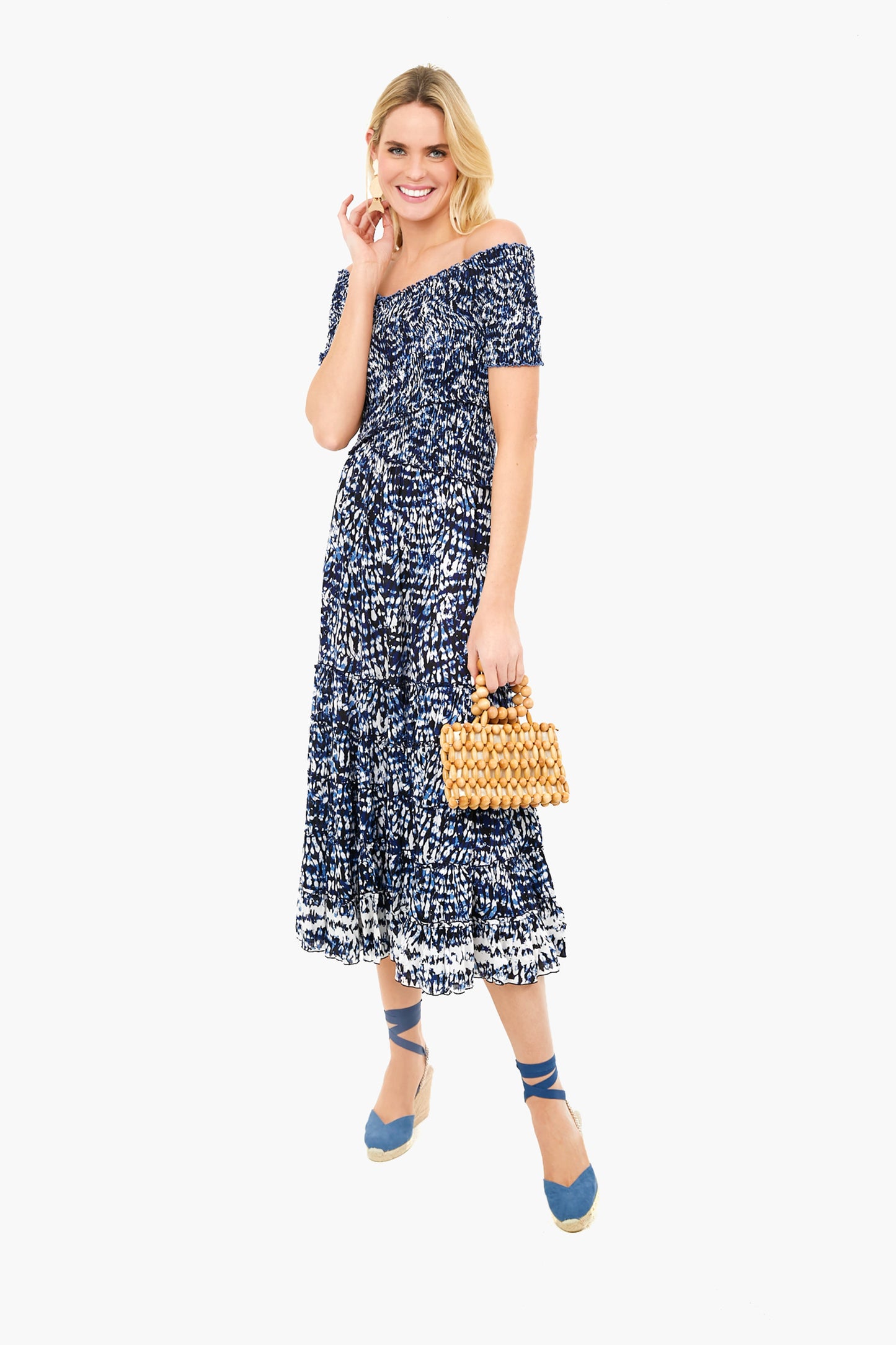 Blue Tiedye Soledad Midi Dress