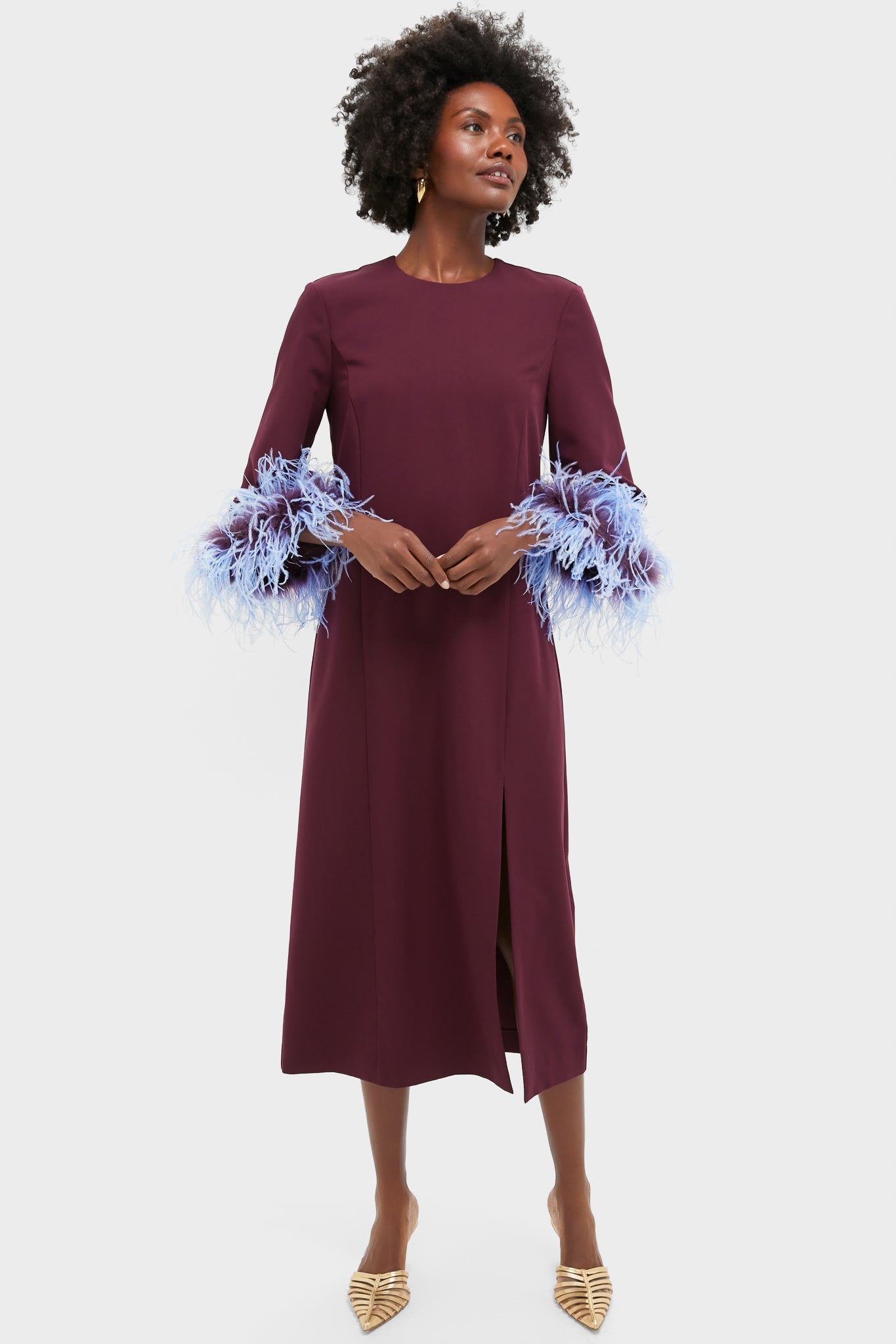 Winetasting Feather Eleanor Dress