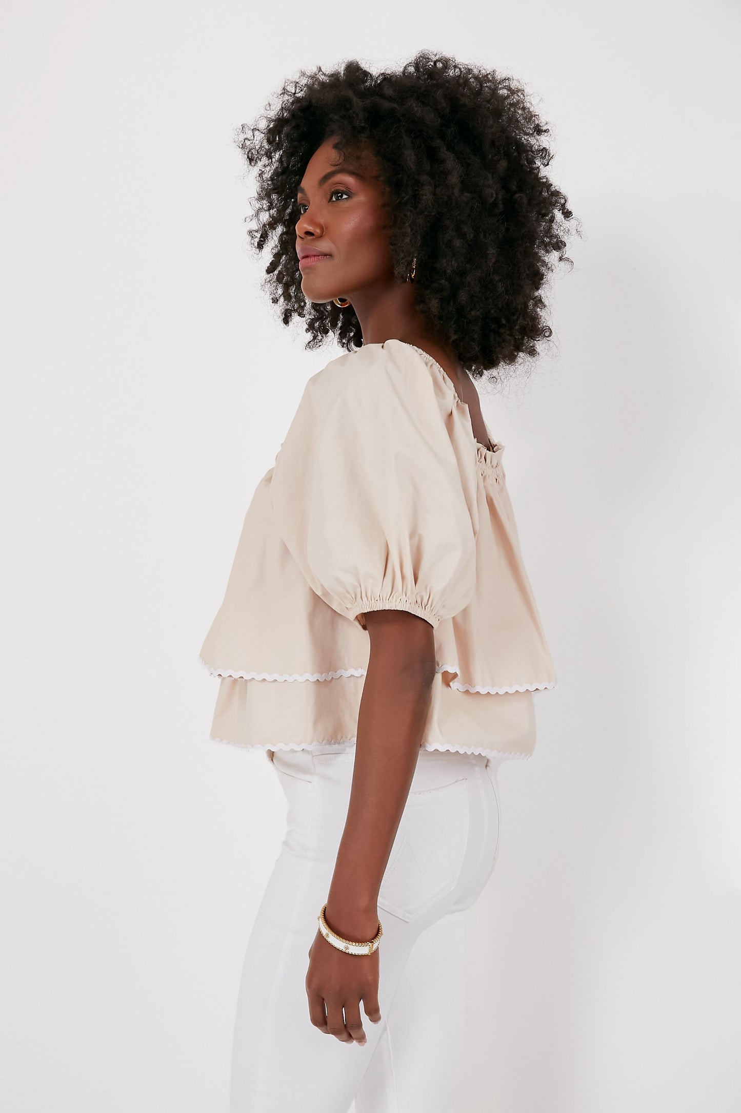 Tan Ric-Rac Layered Suzie Top