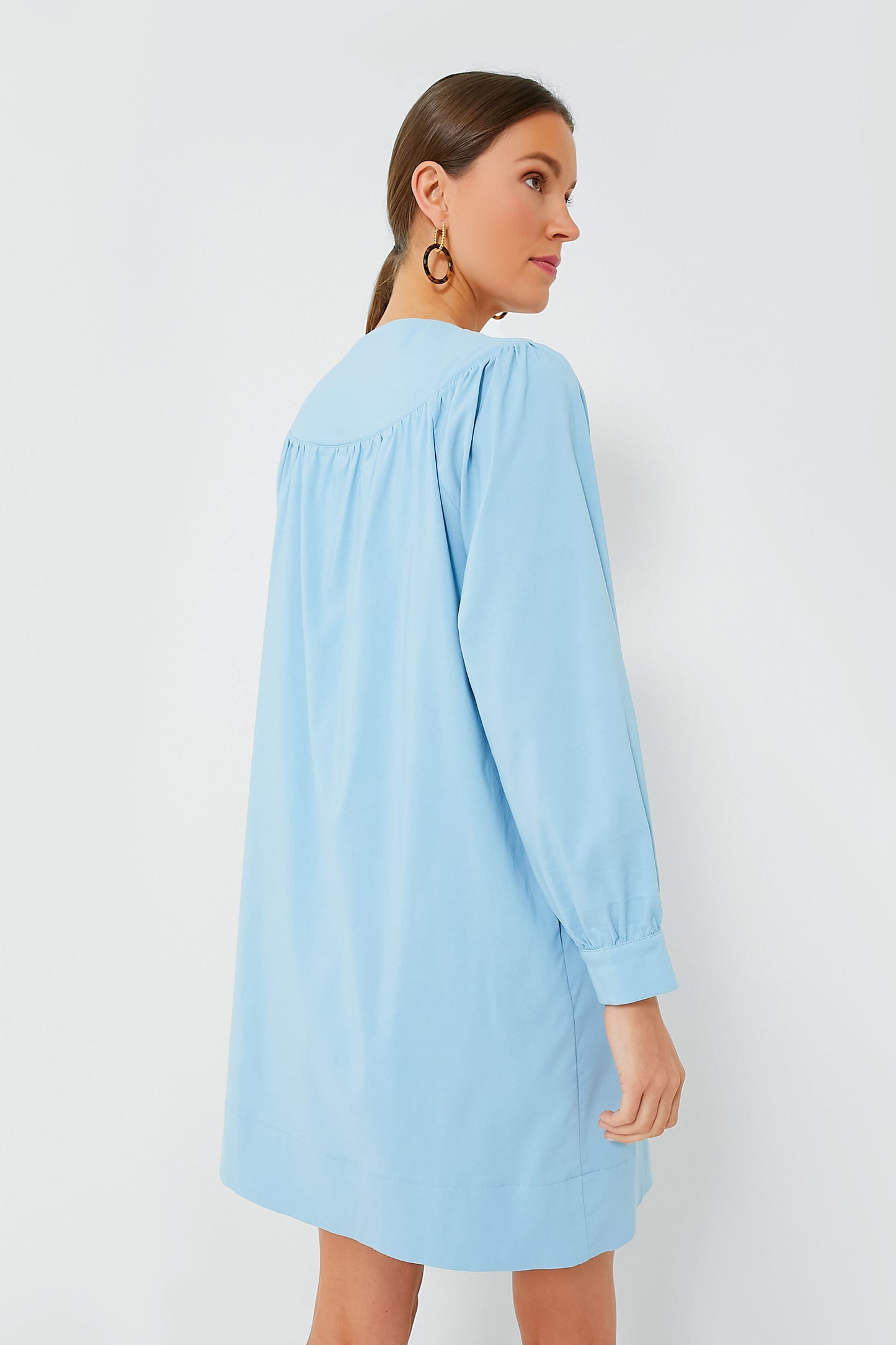 Blue Tie Front Robbie Dress