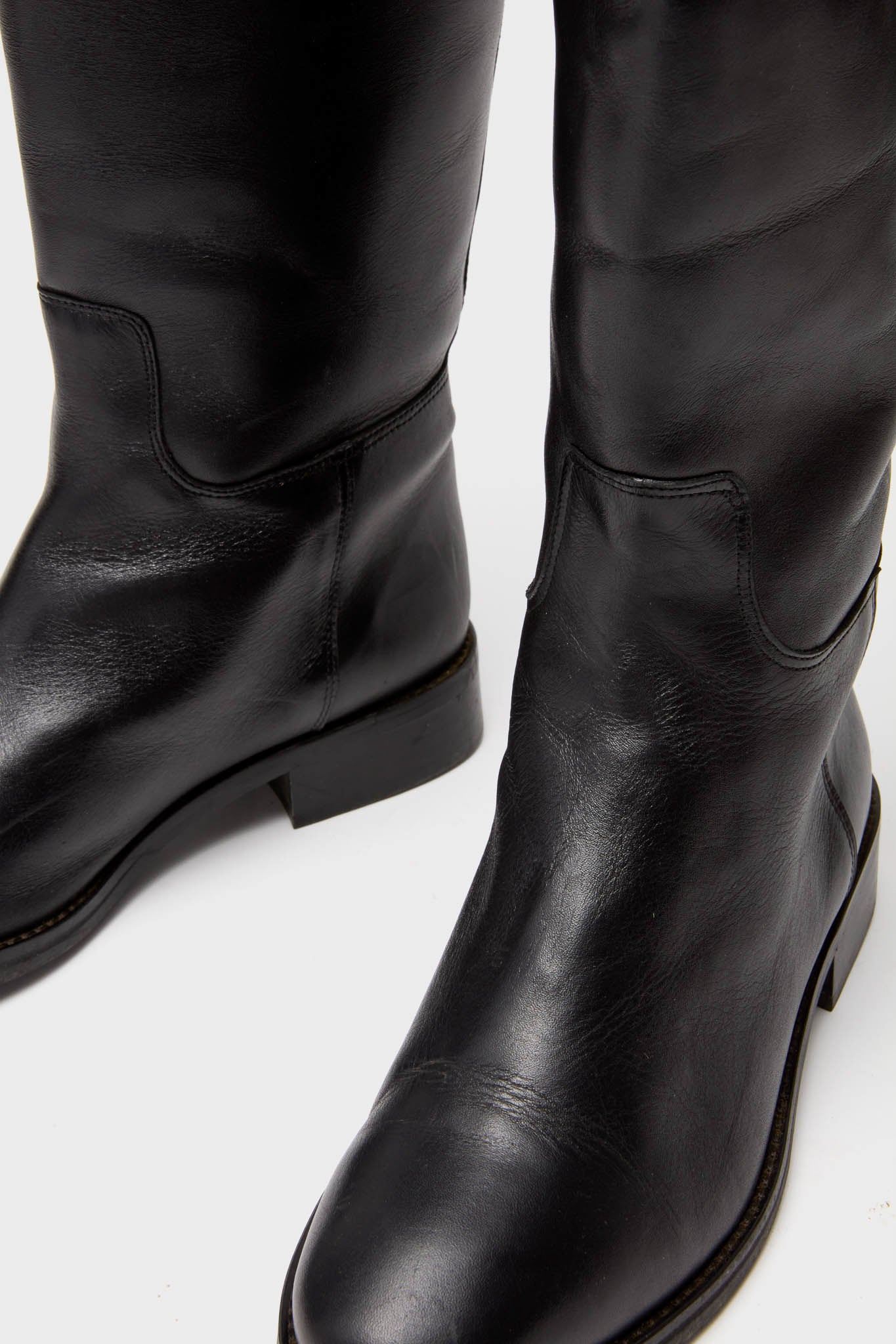 Black Leather Ryder Boots